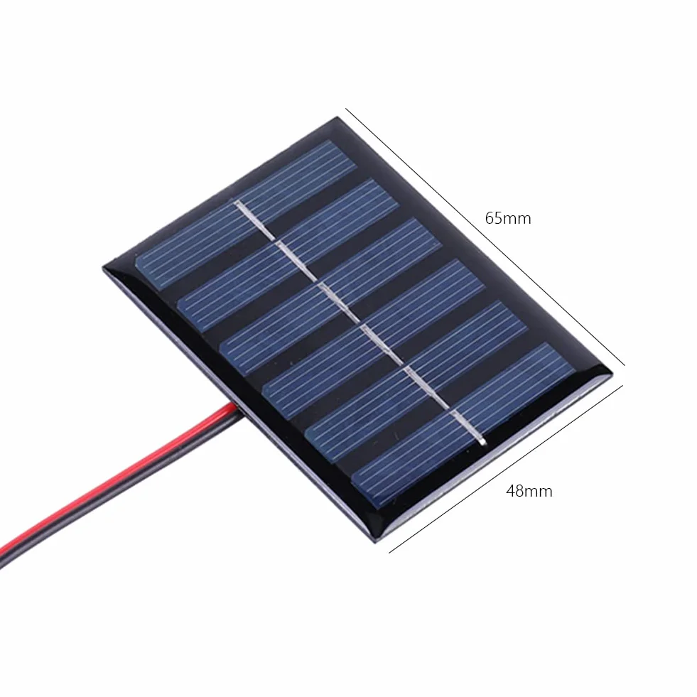 Pannello Solare 1W 3V 100MA DIY Outdoor Caricatore Solare Power Bank