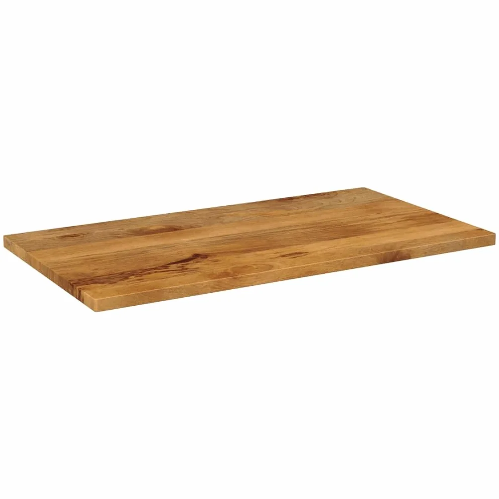 Generico Piano per Tavolo 100x60x2,5cm Rettangolare Legno Massello Mango,Marrone,13.5kg,371600