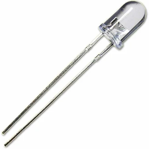 10 LED 5mm Rosso Lampeggiante Trasparente Set, diodo a Emissione Luminosa, cablato, diodo Luminoso, Come componente