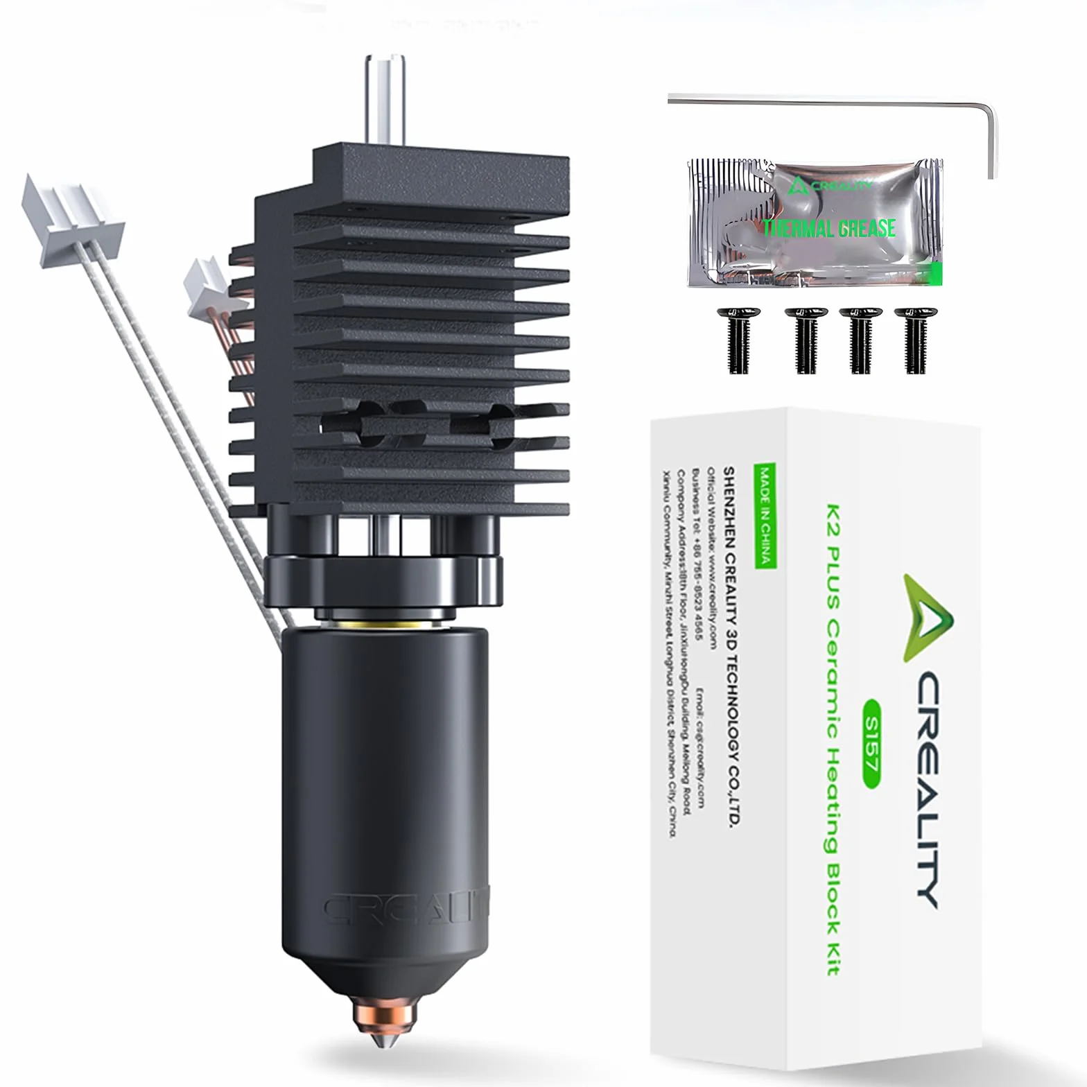 Creality Kit originale K2 Plus in ceramica Hotend blocchetto riscaldante Unicorn Quick Swap, kit di ugelli a sostituzione rapida a 350 °C, resistente alle alte temperature, kit di design integrato