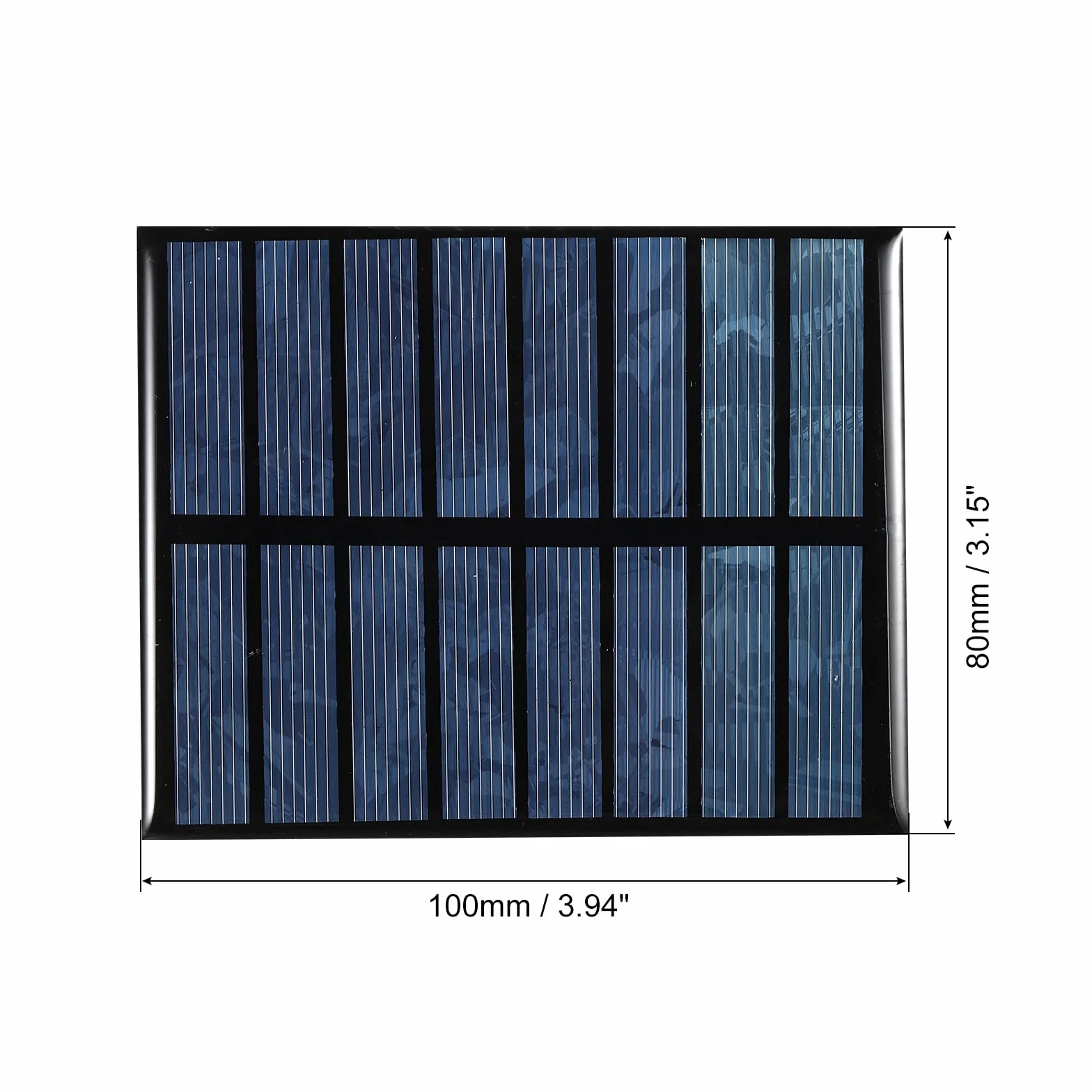 sourcing map Mini pannello solare 4 V 200 mA 0,8 W 100 mm x 80 mm per progetti di energia elettrica fai da te confezione da 1