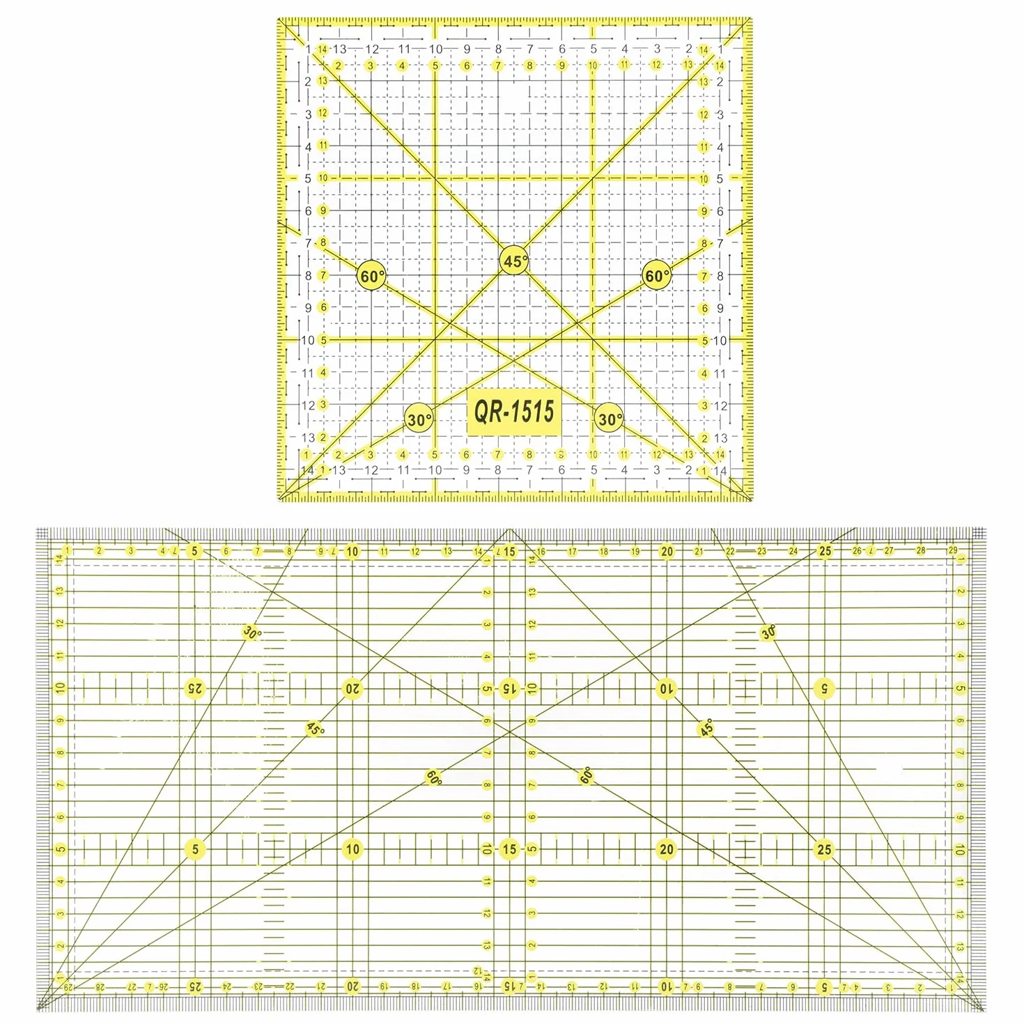 QWORK righelli per patchwork 15x15 cm 15x30 cm quilting con scala