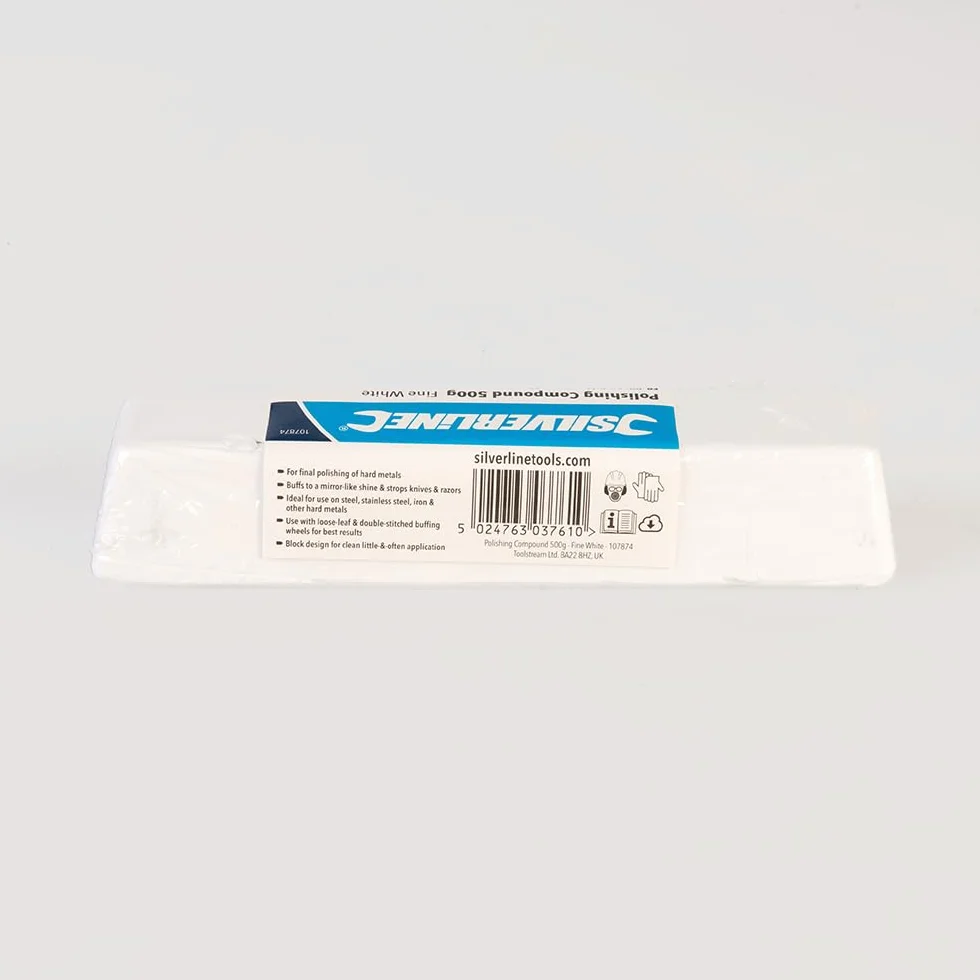 Silverline - Pasta per lucidare 500 g Fine, bianca (107874)