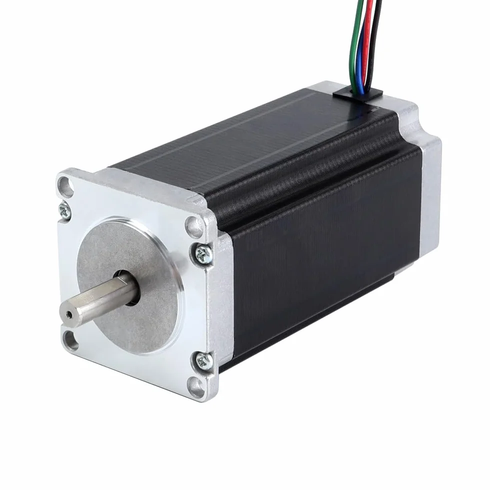Stepperonline - Motore passo-passo Nema 23, albero da 8 mm, bipolare, 3 Nm (425 oz.in), 4,2 A, 57 x 57 x 113 mm, 4 fili, per macchina di incisione CNC
