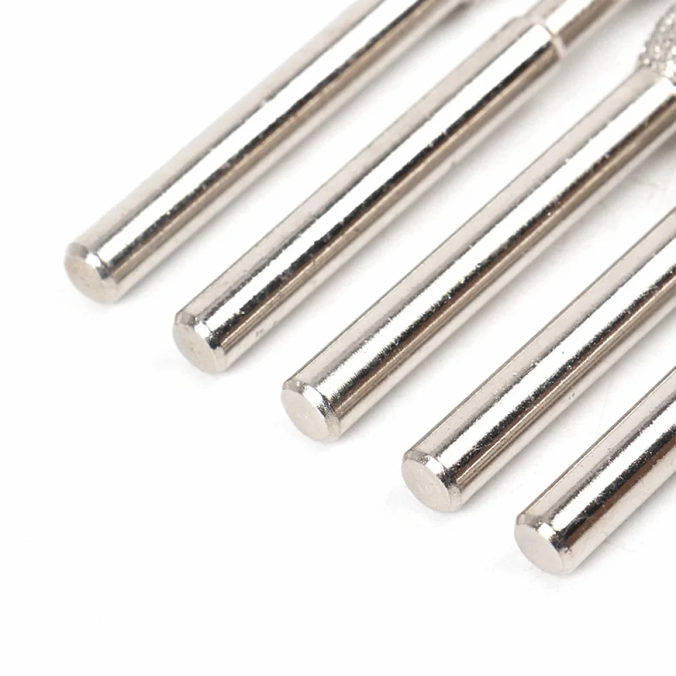 20pcs / set 6mm Shank Shank Vacuum Brazed Diamond Burr Greening Head Tool Rotary Tool for Stone Calcestruzzo intaglio in marmo granito