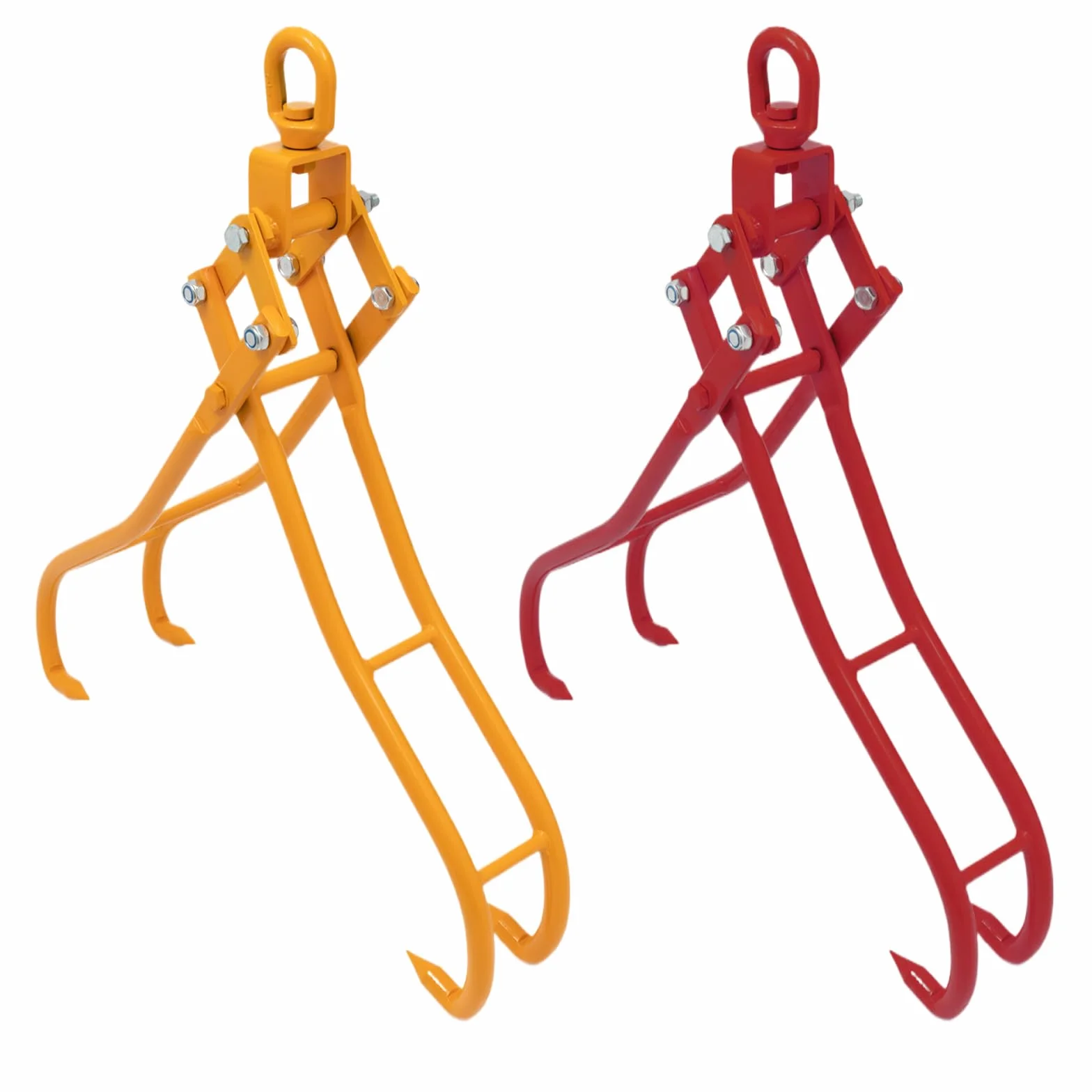 Pinza forestale per tronchi fino a 914 mm, forza di trazione 2T, pinza di sollevamento con 4 mandrini per camion, falegnameria, silvicoltura, edilizia, ecc. (rosso)