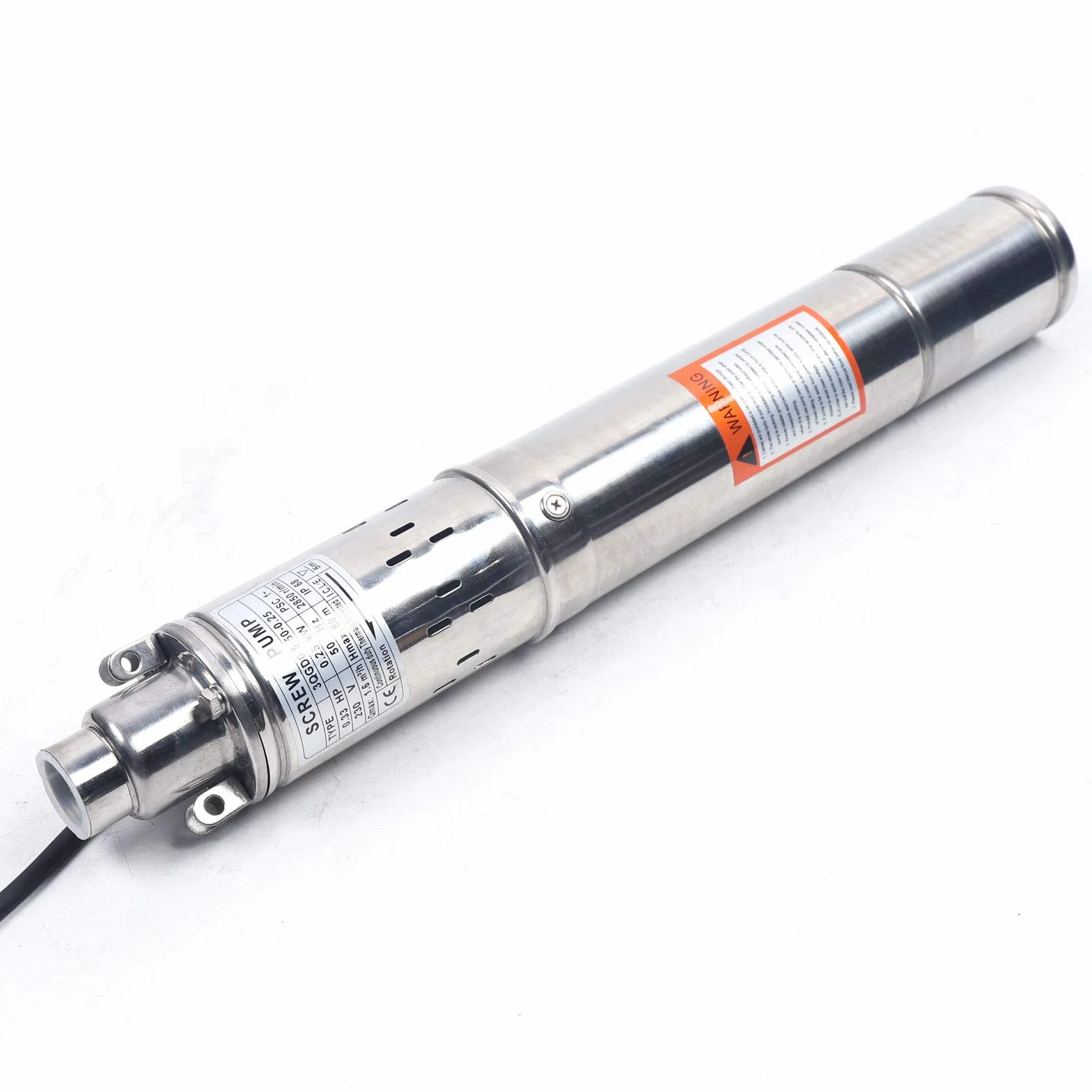 Pompa per pozzi profondi da 3 pollici, in acciaio inox, compatibile con la sabbia, adatta per fontane, con cavo da 20 m, 1600 l/h
