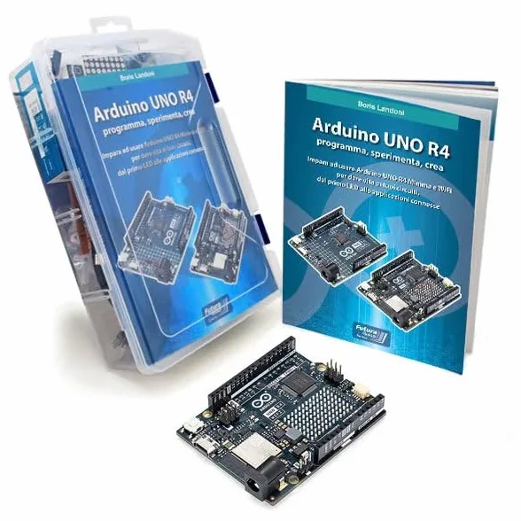 Kit compatibile con UNO R4 Wi-Fi con libro “UNO R4” – Starter kit completo per imparare elettronica, programmazione e connessioni wireless