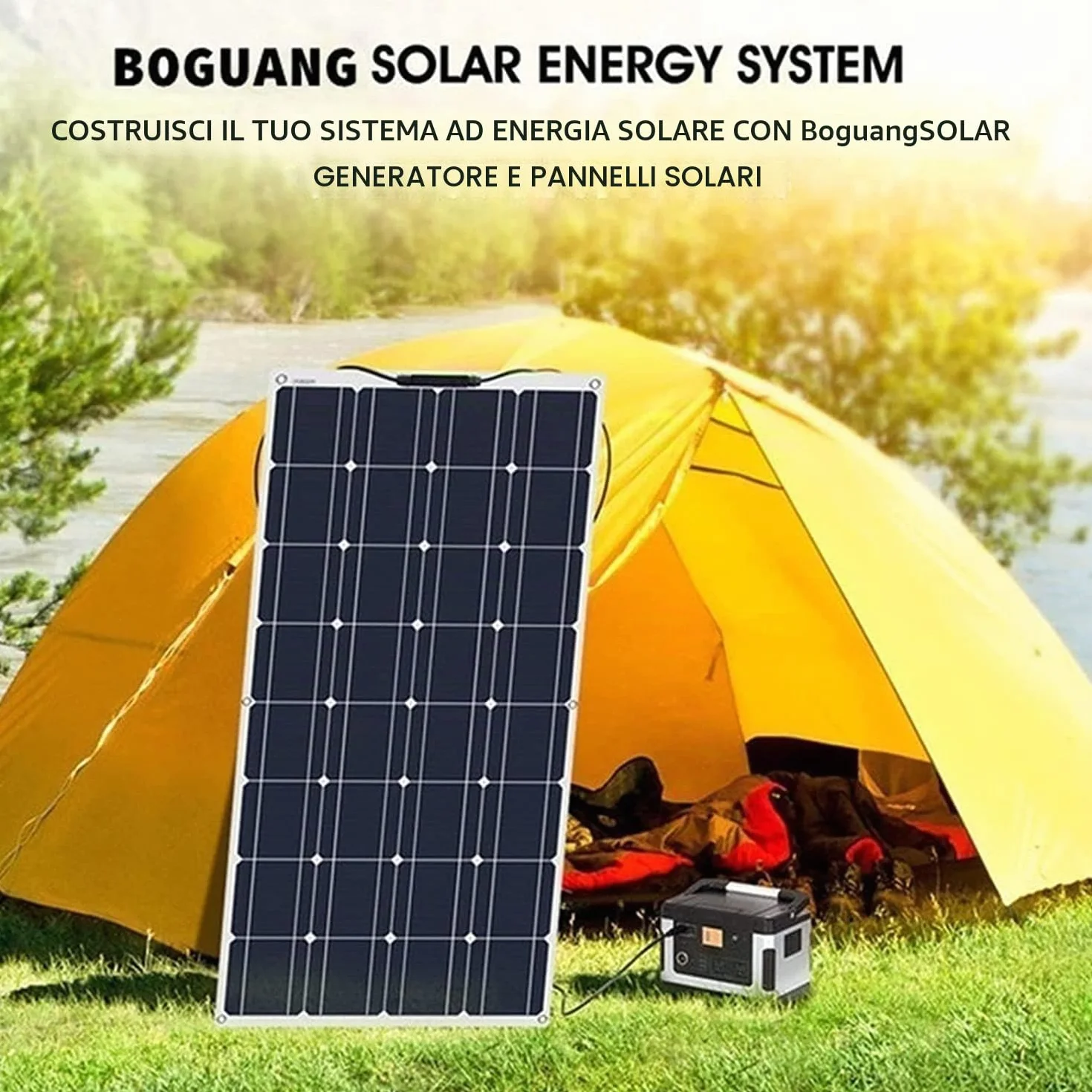 600W Pannello Solare, Modulo Fotovoltaico Monocristallino Ad Alta Efficienza, Centrale Elettrica Portatile, Pannello Solare Monocristallino Per Roulotte Camper