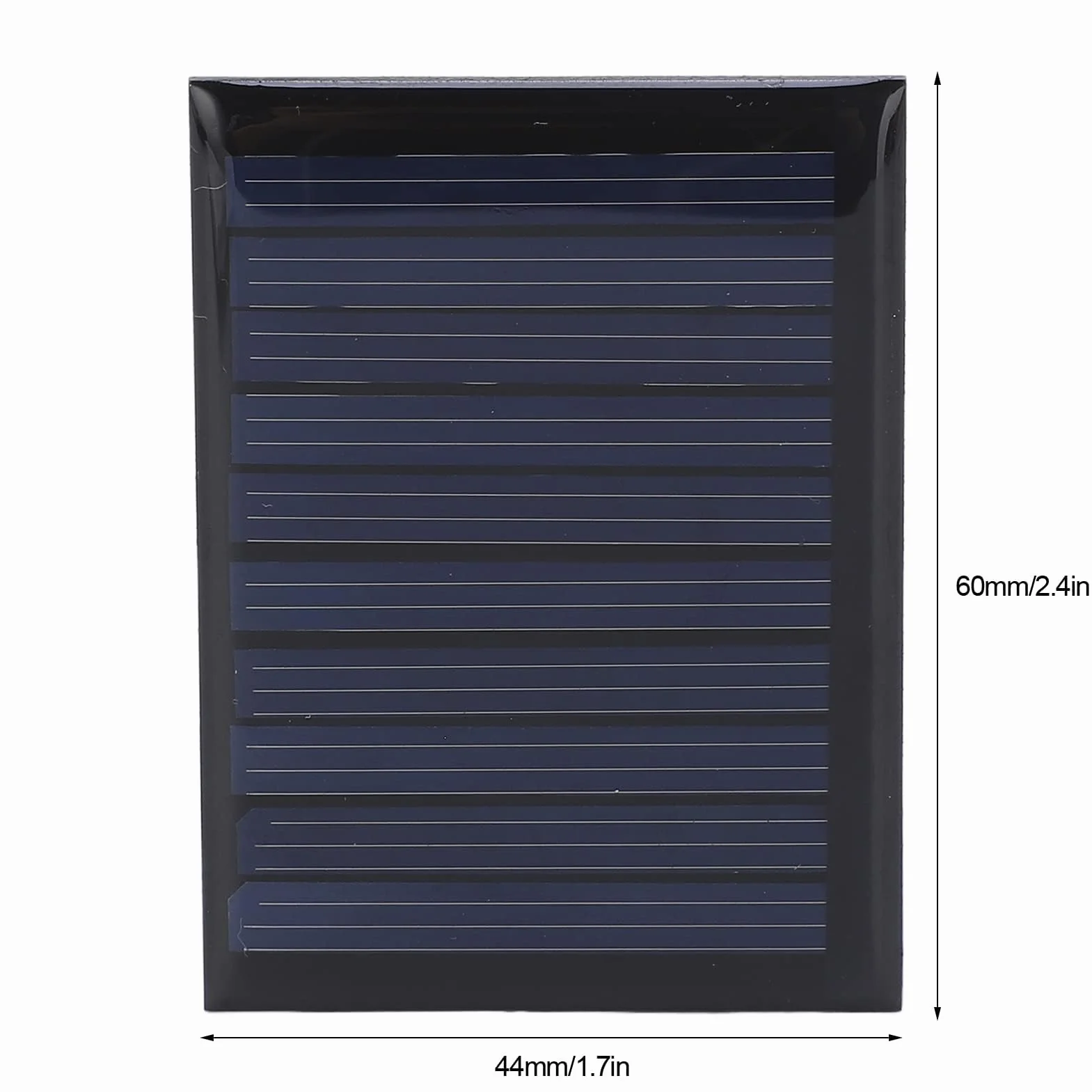 Pannello Solare Mini, 5V 50mA 60x40mm Monocristallino Compatto, Modulo Energia Solare per Dispositivi Esterni IoT Robot Elettronica Portatile
