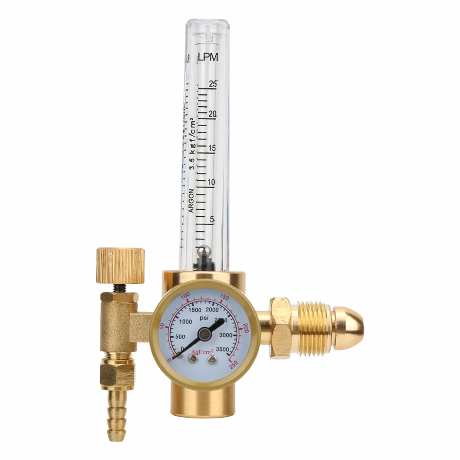 Argon Riduttore di pressione del gas Saldatore Saldatore Flussometro a gas Consegna Apparecchiatura di pressione Regolatore del flussometro del gas Argon Meter con uscita Filettatura maschio G5/8