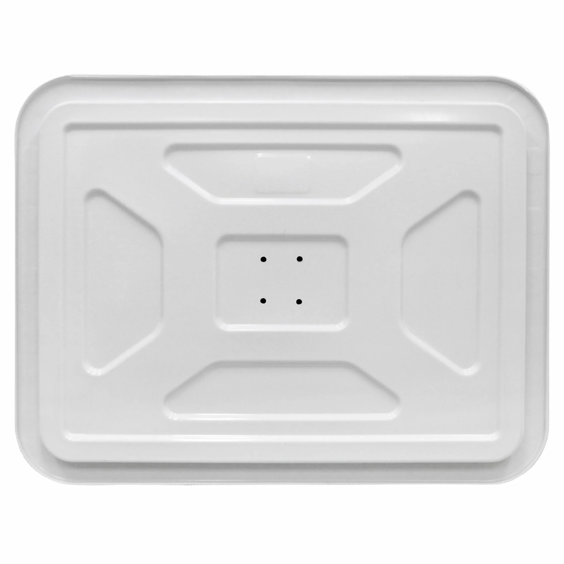 ECD Germany Specchio Stradale Convesso Rettangolare - 40 x 60 cm - in Plastica ABS - Bianco Rosso - Specchietto di Segnalazione Traffico con Riflettori Parabolico Cornice Riflettente Sicurezza Negozio