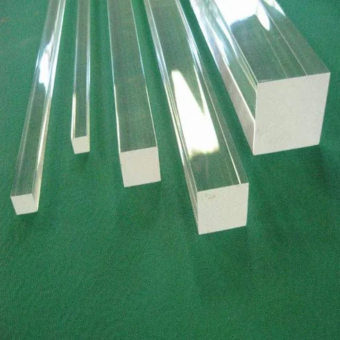 Barra Quadra in PLEXIGLASS 1 MT Diametro MM 60 Trasparente Spessore 60 MM