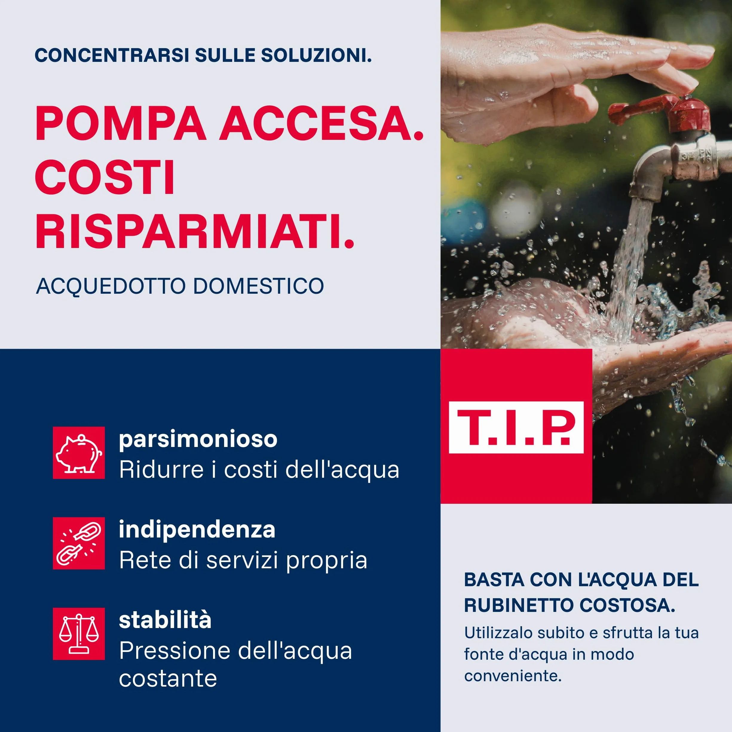 T.I.P. 31140 HWW 4500 Inox Sistema idrico Domestico Argento, (L x P x A) 480 x 280 x 560 mm