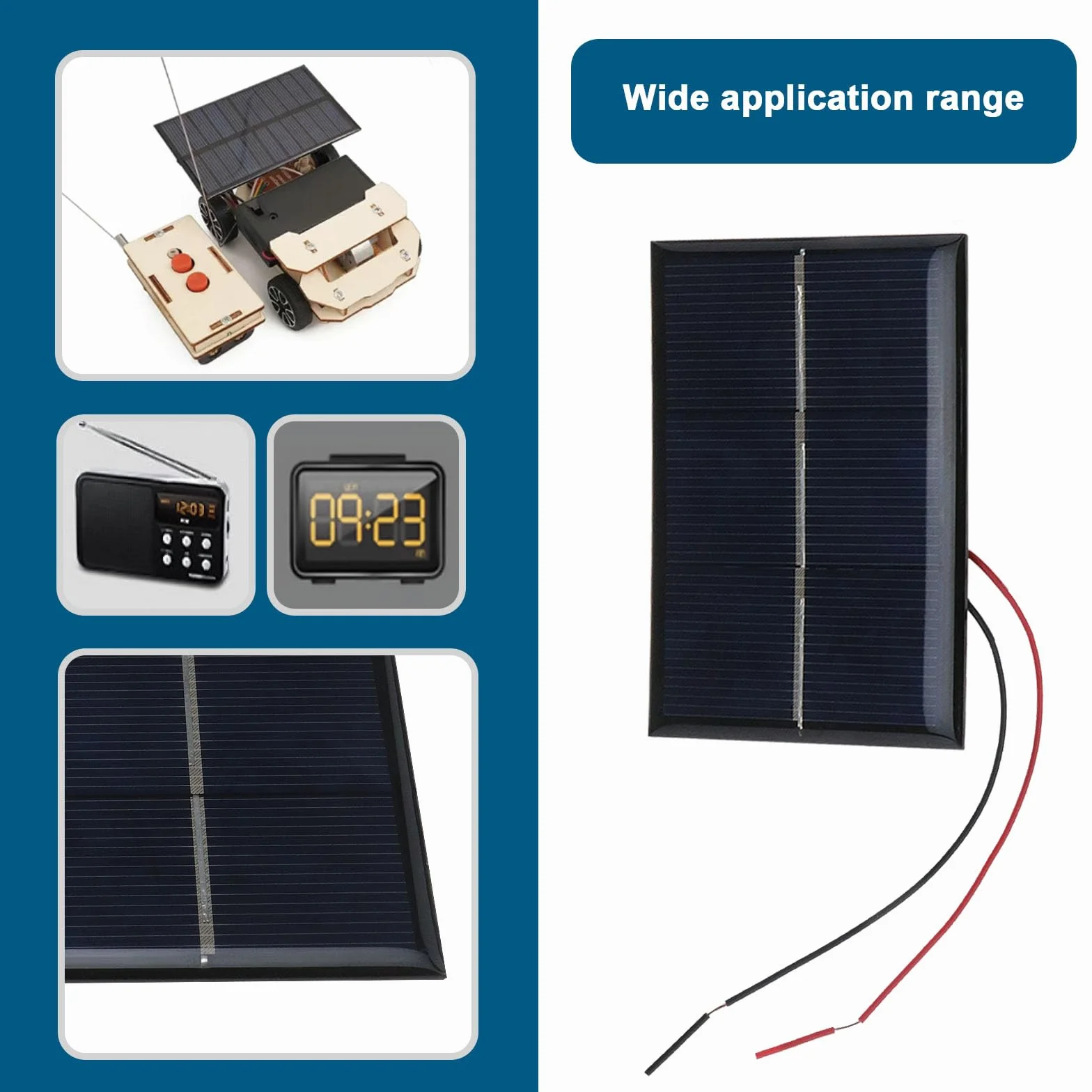 OTOTEC 4pcs Micro Pannelli Solari Fotovoltaici 60x80mm 1.5V 0.65W Miniatura Pannelli Solari Celle Fotovoltaiche Giocattoli di Luce Solare per Energia Solare FAI DA TE Home Science Progetti