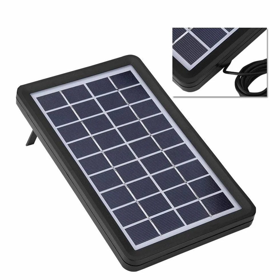 Tonysa Pannello Solare 9V 3W Pannello Solare Impermeabile 93% Trasmissione della Luce Cella Solare in Poli silicio, Banca Portatile di energia Solare per Viaggi, Escursioni, Campeggio