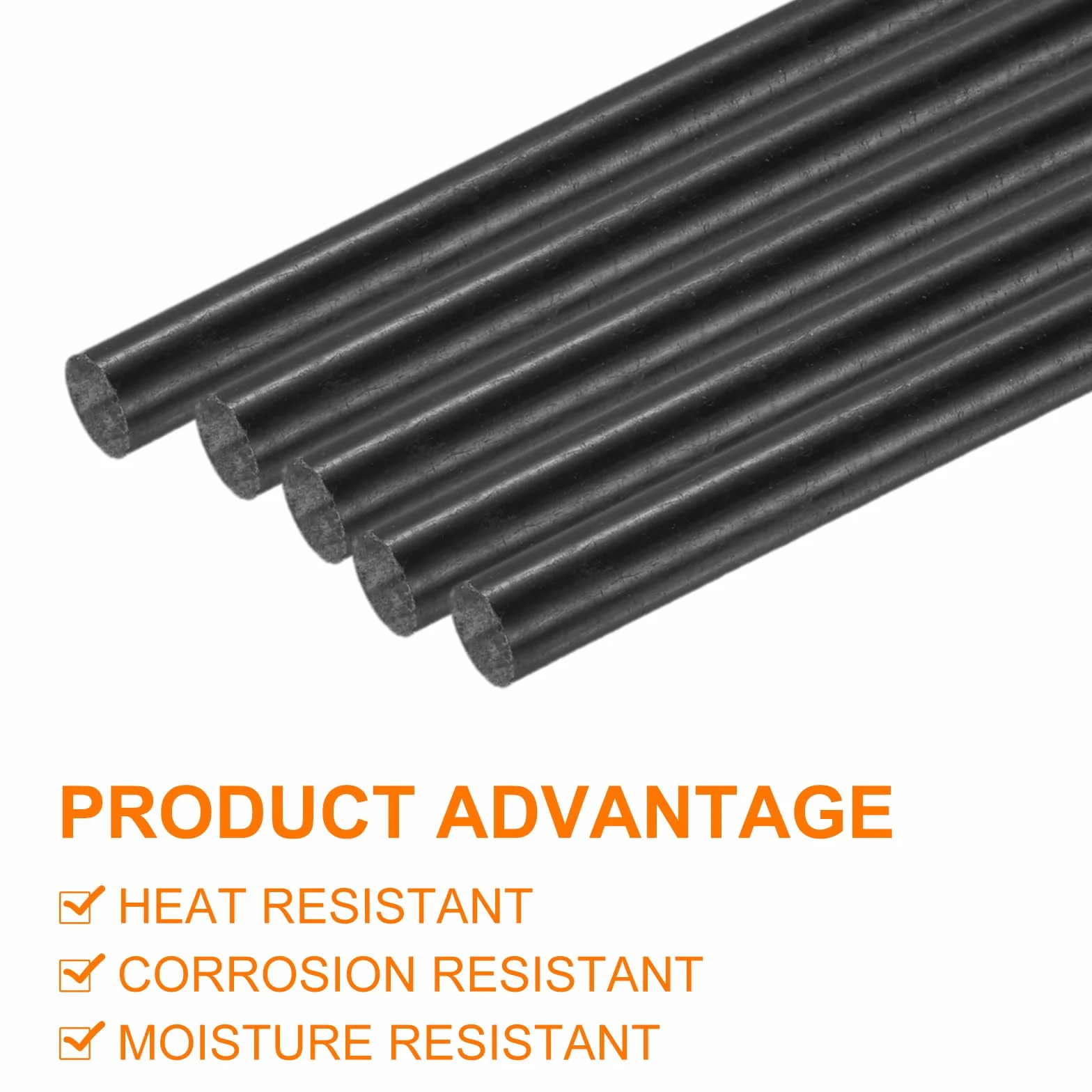QUARKZMAN 5Pz Bacchette di Plastica ABS Stirene 3x250mm Aste Rotonde per Modellismo