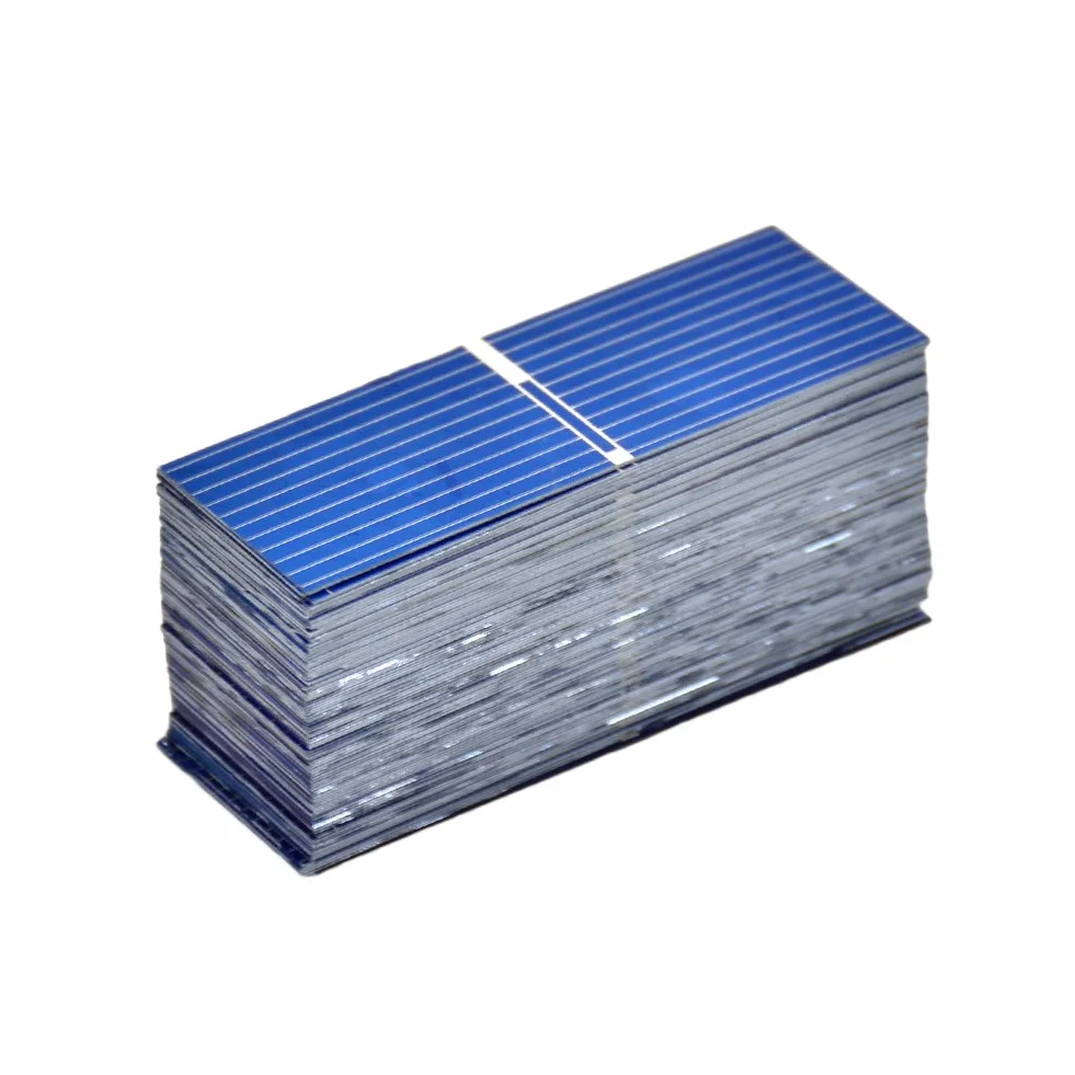 100pcs 0.5V 400mA Micro Mini Celle Solari per Pannelli Solari 52mmx 19mm/2''x0.75" Policristallino Silicio Fotovoltaico Celle Solari Energia Solare per FAI DA TE Caricatore Del Telefono