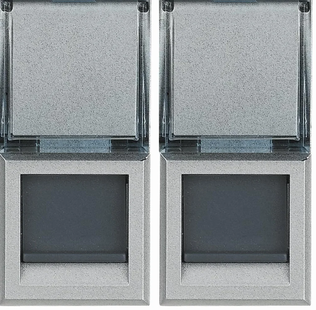 Bticino HC4279C6 Axolute Connettore Dati, Categoria 6 UTP, Connessione Tipo Toolless IDC, Argento (Confezione da 2)