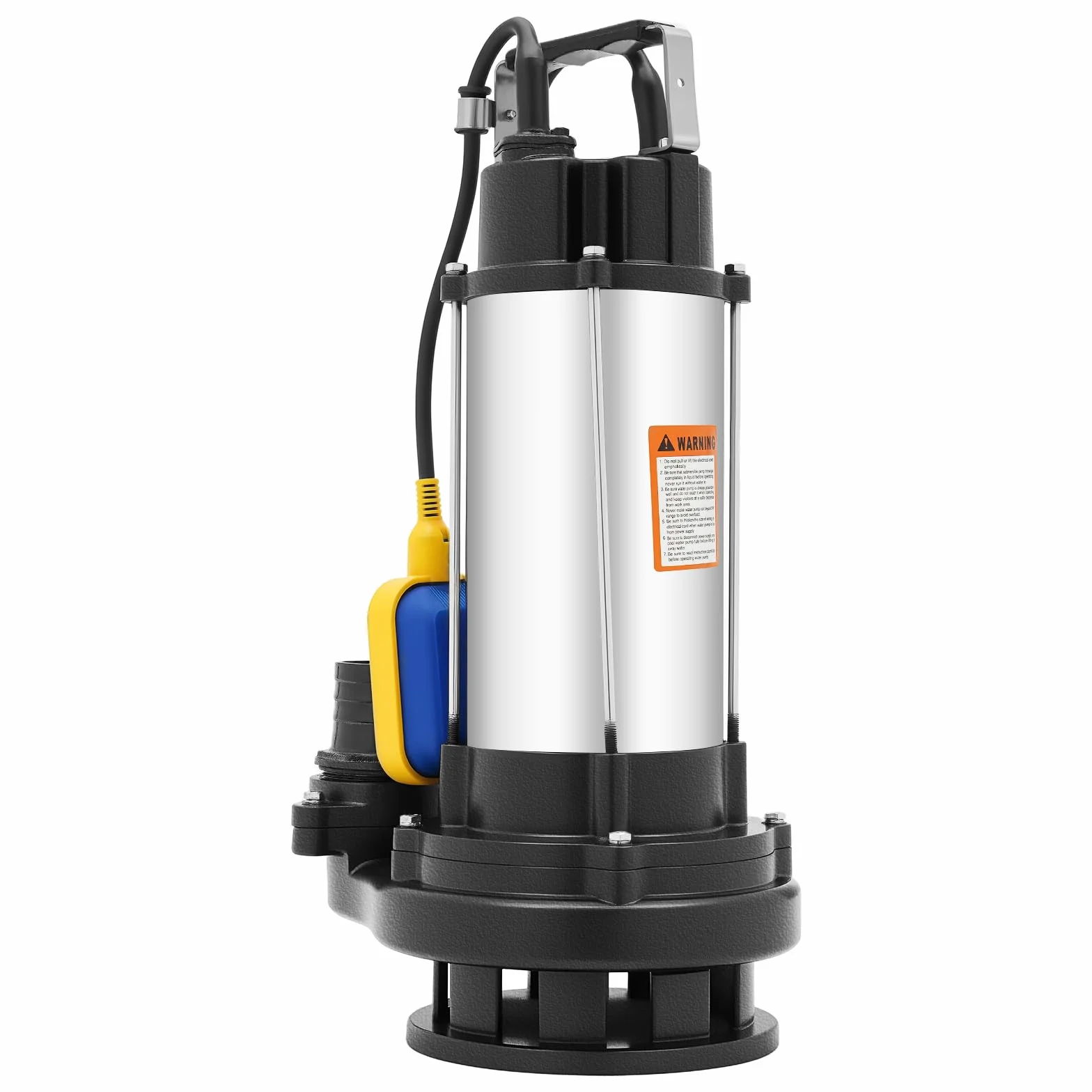 Pompa per acque sporche, pompa sommergibile autoadescante, interruttore galleggiante, pompa da giardino 36 m³/ora, altezza 22 m, pompa per acque reflue