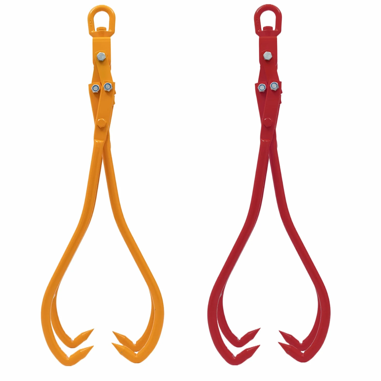 Pinza forestale per tronchi fino a 914 mm, forza di trazione 2T, pinza di sollevamento con 4 mandrini per camion, falegnameria, silvicoltura, edilizia, ecc. (rosso)