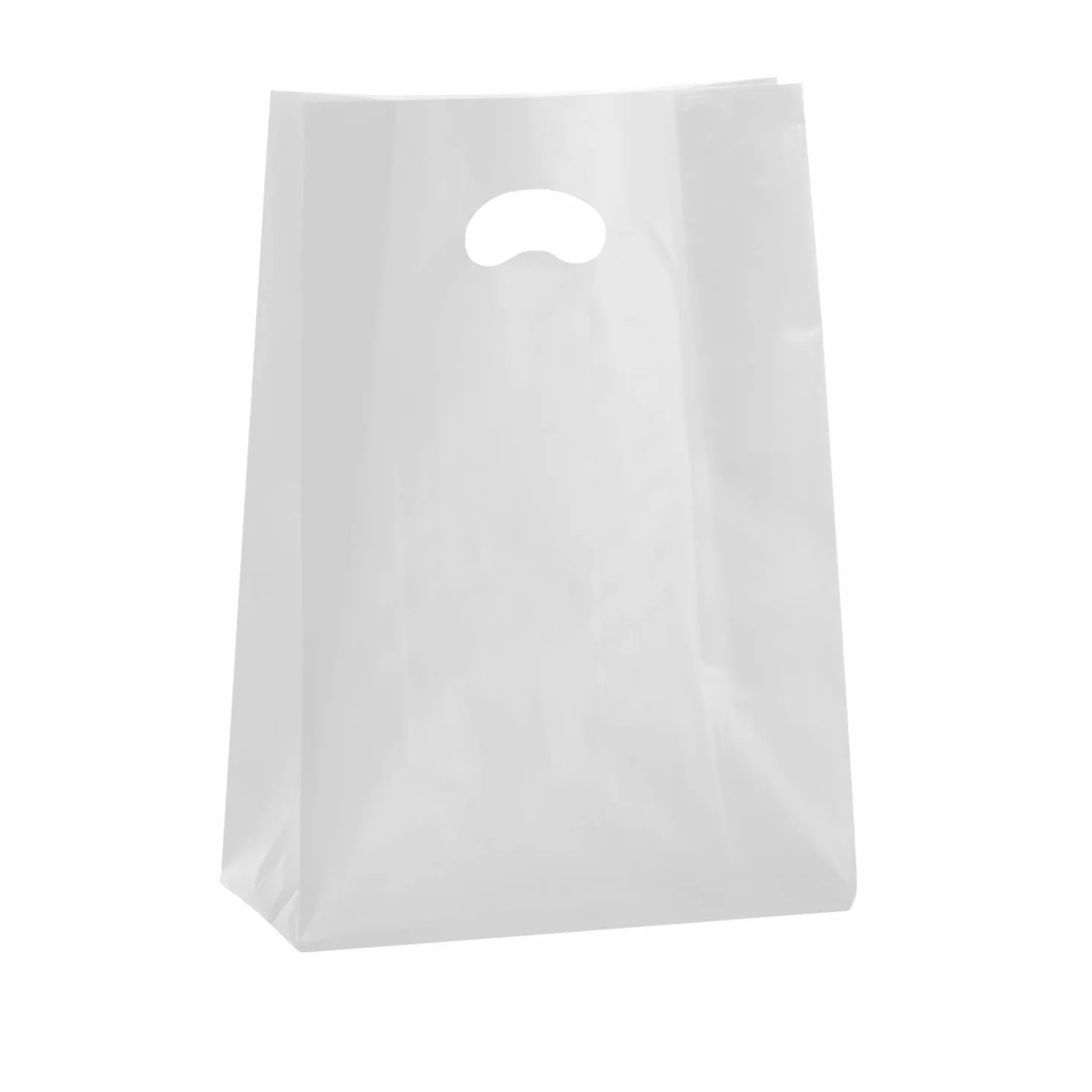 Propac Z-SHF40W Shopper in Plastica con Manico a Soffietto, 40 x 60 cm, Colore Bianco - Set di 100 Pezzi