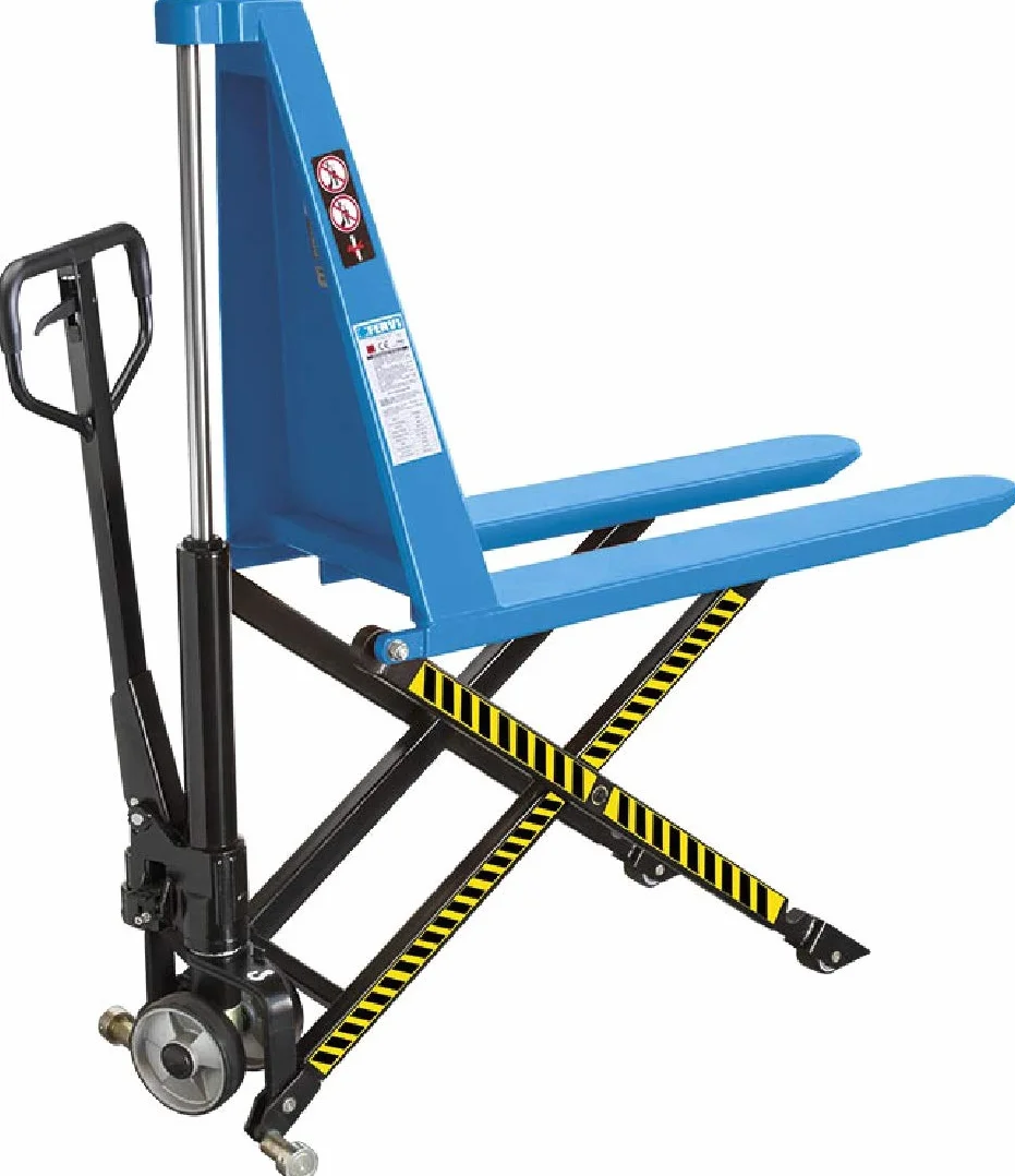 SOLLEVATORE A PANTOGRAFO PER PALLETS PORTATA 1000 KG ALZATA MASSIMA 800 MM FERVI S2/800