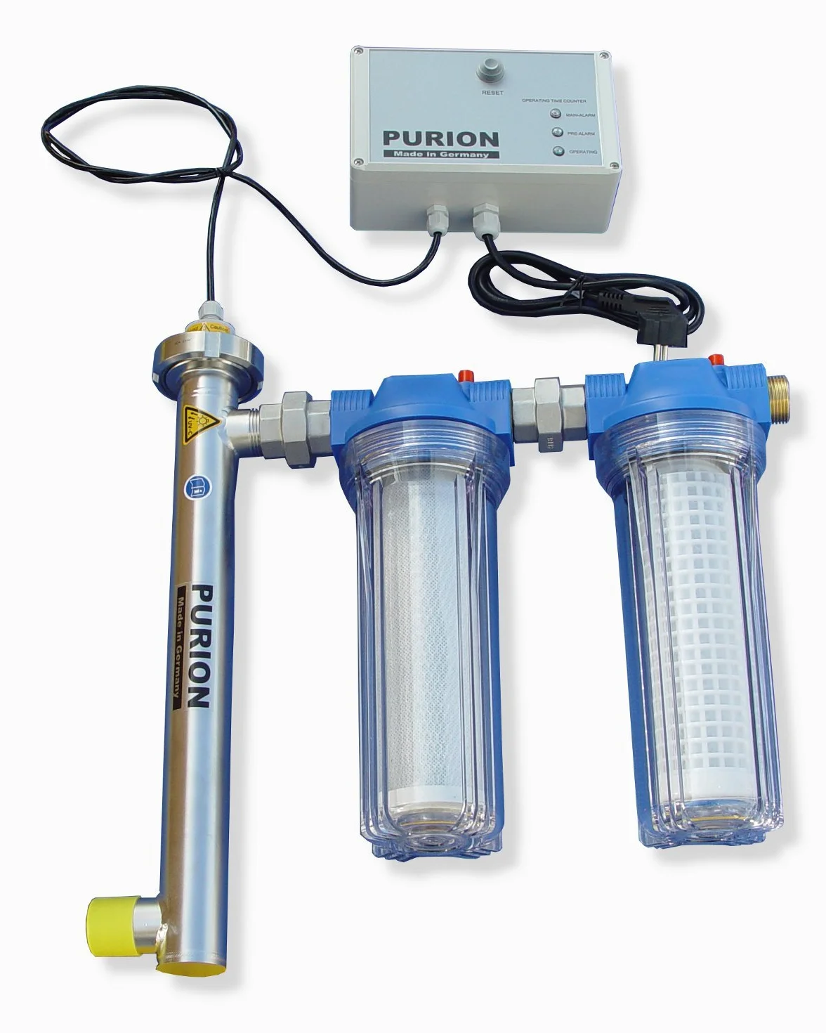 1000 UV System Starter Package Autarkic con disinfezione a 12V e filtrazione dell'Acqua Potabile con monitoraggio della Vita utile
