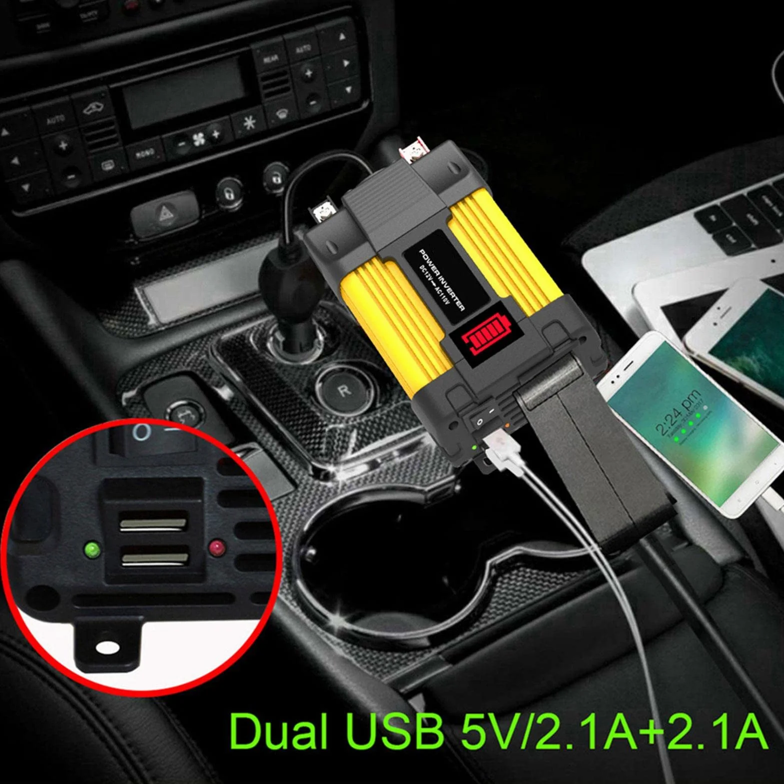 Kit Pannello Solare 500W 12V con Inverter USB Regolatore Carica 30A per Casa Camper