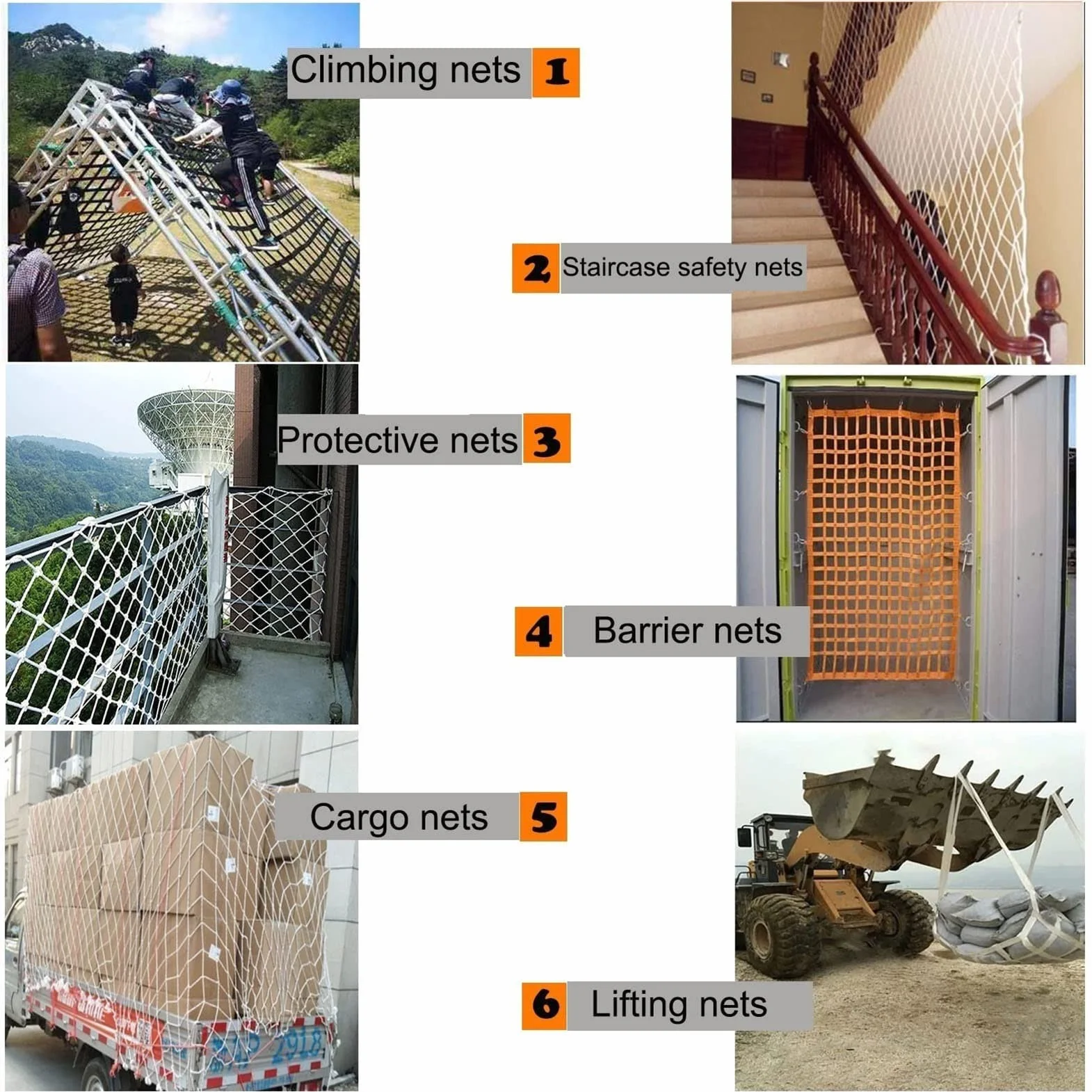 Reti di Sollevamento del Carico in Poliestere - Rete di Sollevamento Piatta in Nylon, Oggetti Pesanti Rete Quadrata da 10cm Resistente allo Strappo, Rete per Carichi Sospesi