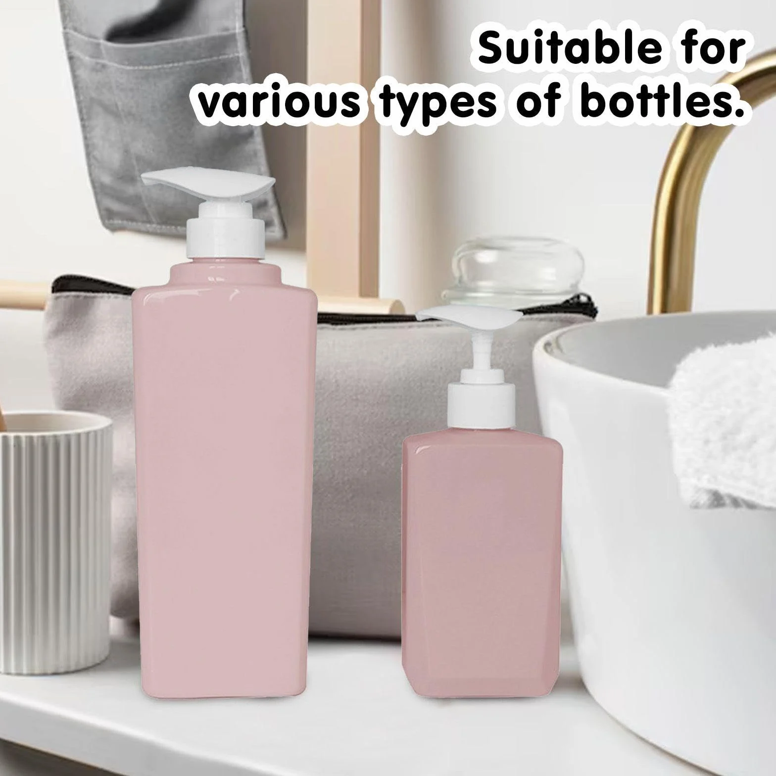 4 Pezzi di Pompa da Pressa in Plastica, Pompa Spesa in Lozione, 1000 Ml di Distributore di Shampoo, Distributore di Gel Doccia, Distributore di Detergenti.