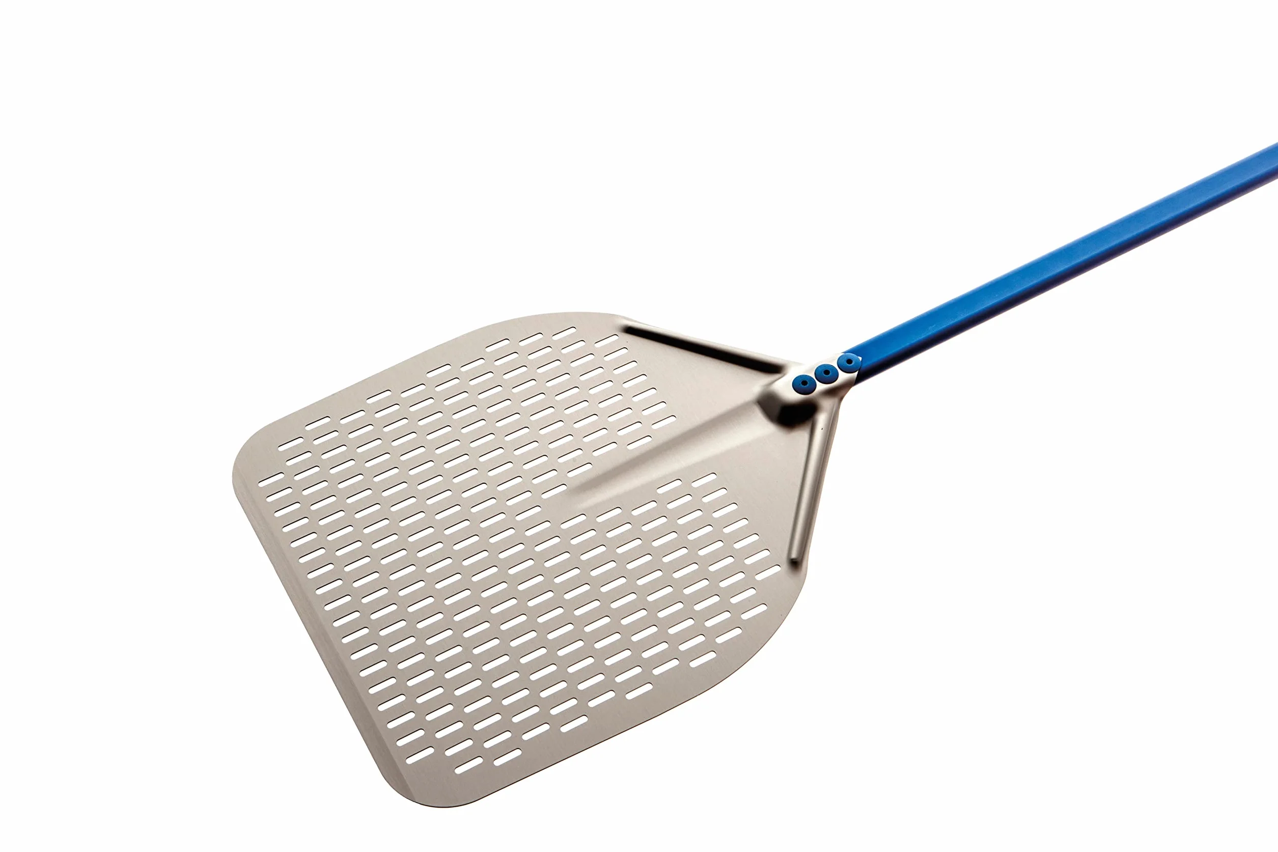 GIMETAL Pala Pizza in Alluminio anodiz Forata rett 36x36 cm Manico 1.50 mt A-37RF