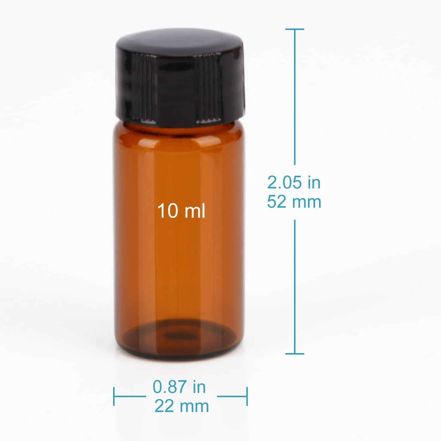stonylab Viali Campione in Vetro Marrone con Tappo a Vite, Flacone per Campionamento Liquido Flacone Reagente in Vetro Ambra, Capacità 10 ml, Confezione da 40