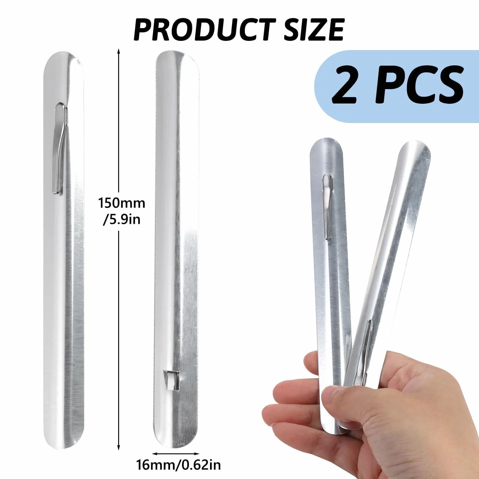 2 Pezzi Raccogli Briciole, Strumento per Briciole, Paletta Raccogli Briciole in Acciaio Inox, Raccogli Briciole Manuale per Pulisci Briciole da Tovaglia in Ristorante e casa, Bordo Curvo e Flessibile