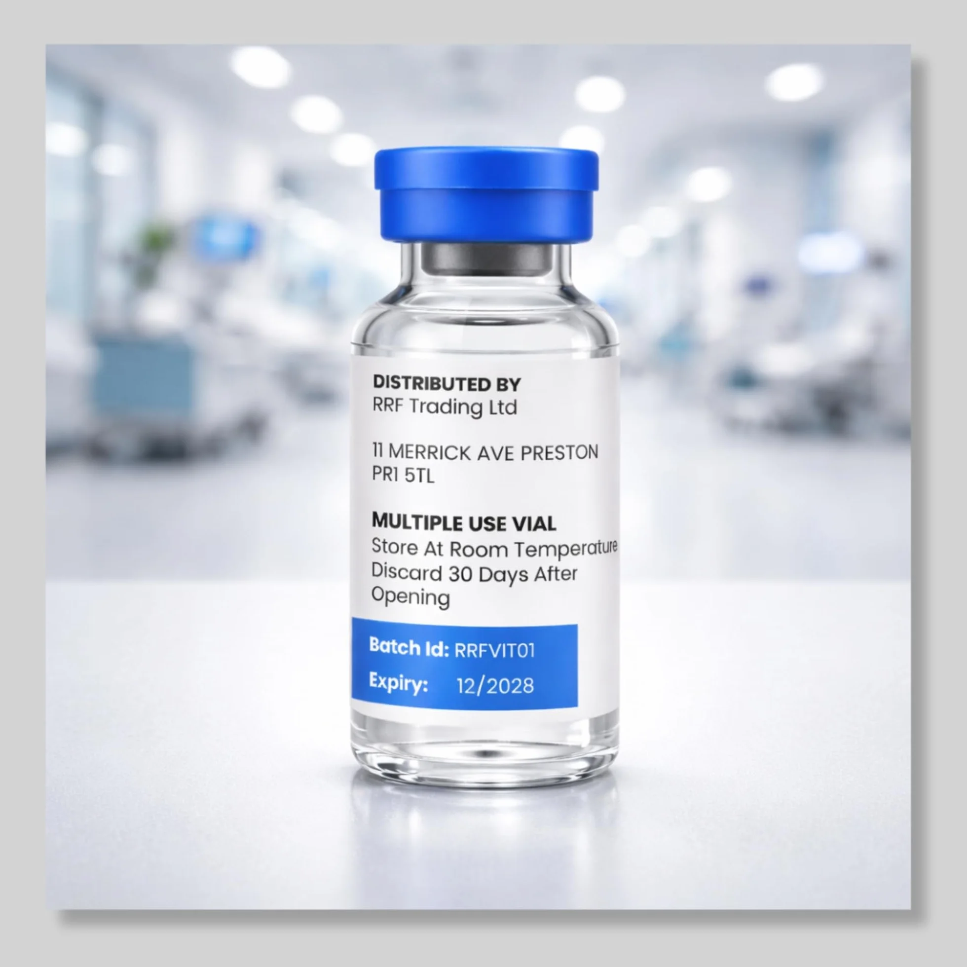 Vitalytes Acqua batteriostatica 10 ml soluzione ricostituzione laboratorio alcool benzilico 0,9% diluente sterile vetro borosilicato