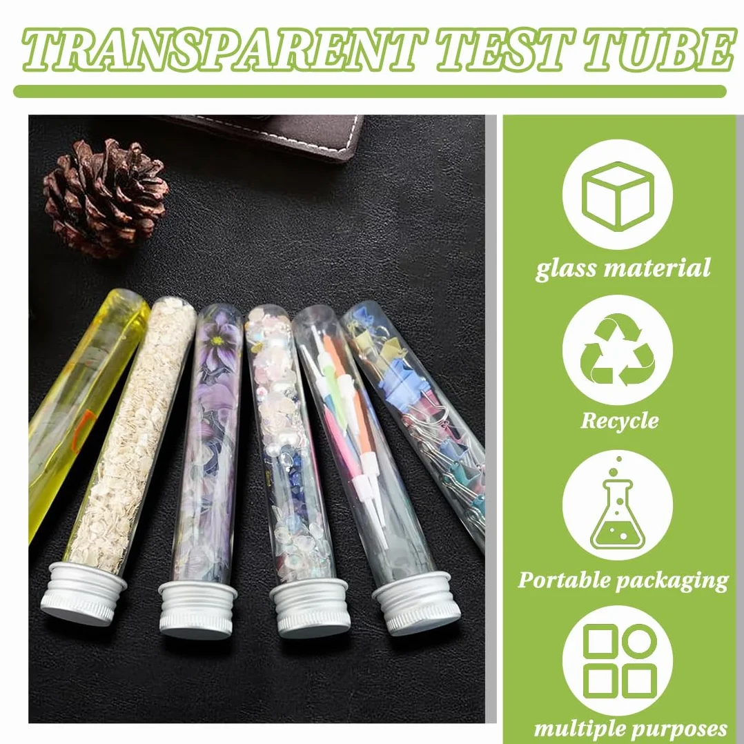 Bottiglie Di Vetro Piccole 30 Ml con Tappo A Vite In Alluminio – Flaconi Portatili Ermetici per Campioni Spezie Gioielli