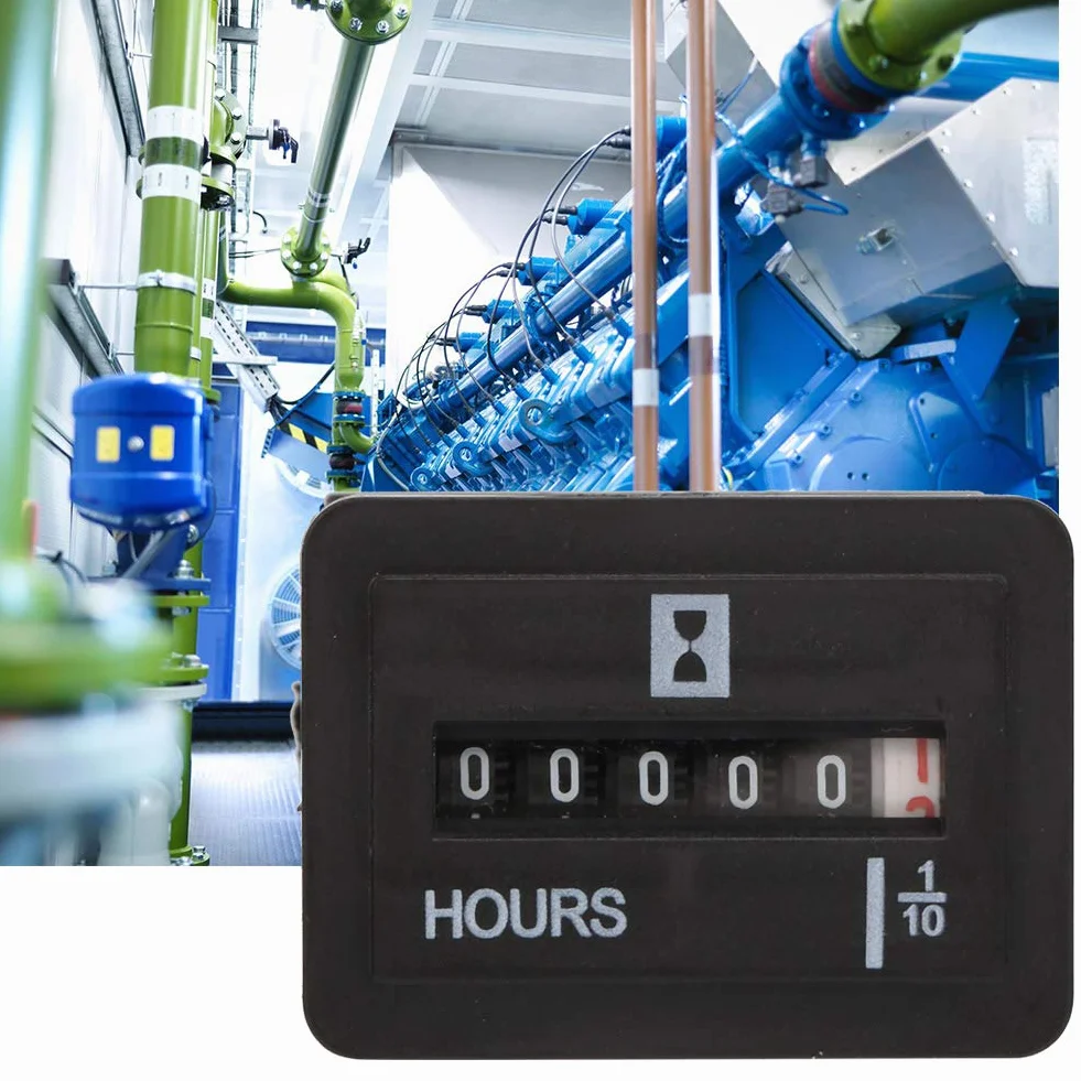 Orametro Al Quarzo 10-80 V AC DC 99999,9 Ore Alta Precisione per Motore Generatore Macchinari