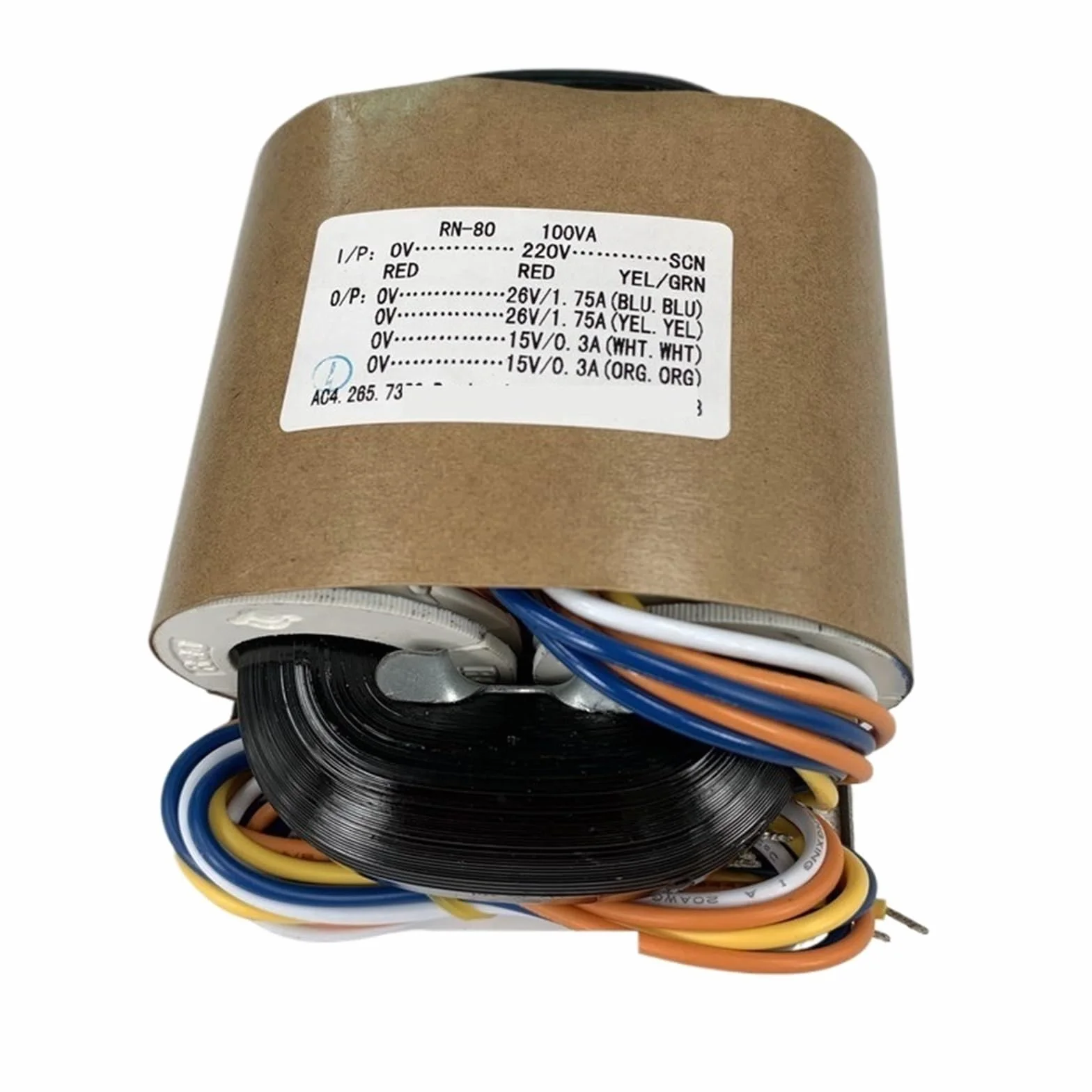 Trasformatore a Nucleo R Trasformatore Fai da Te R Core 100VA 0-115V-230V Preamplificatore Audio Filo Rame Doppio 36V Doppio 15V