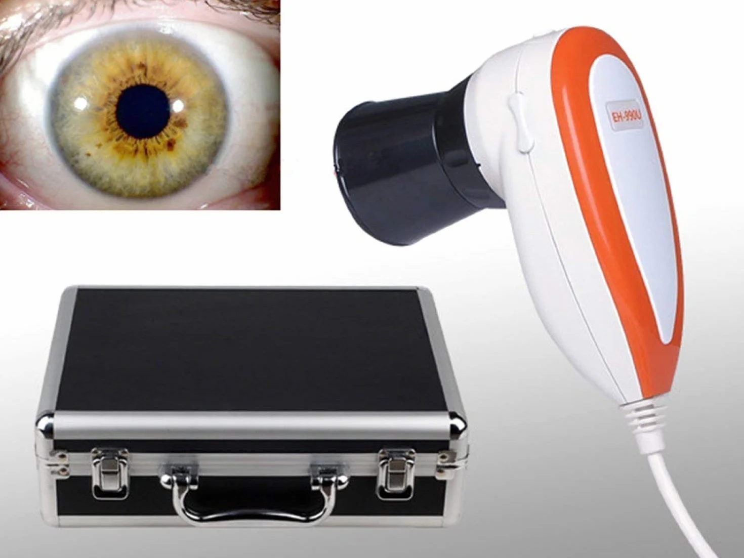 Home Care Wholesale 5.0 MP CCD ad Alta Risoluzione USB Iriscope Eye Camera Iriscope con 30x Iris Lens e Software di Analisi