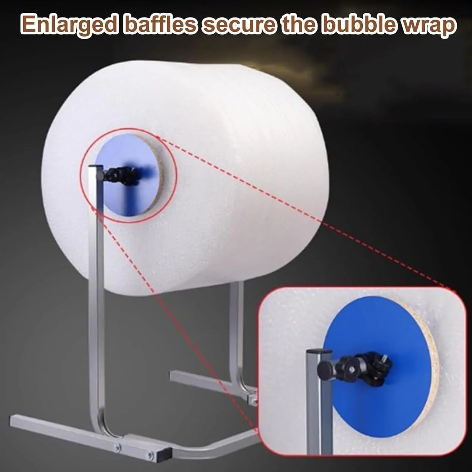 Dispenser manuale da tavolo per rotolo di pluriball, supporto pieghevole in schiuma per cuscino a bolle per imballaggio, trasloco e spedizione