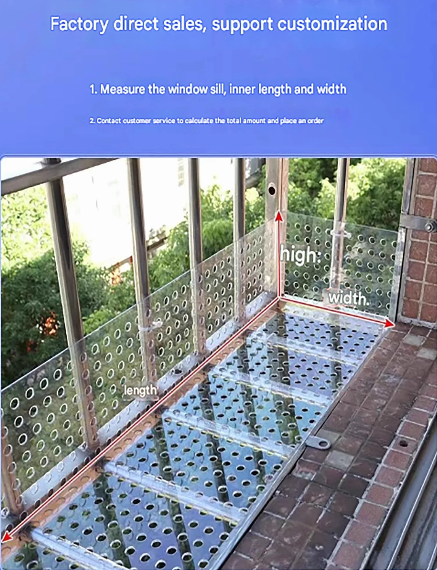 Foro for lastre acriliche perforate con piastra in rete di plastica leggera, for uso interno ed esterno, pannello di ventilazione trasparente(40x110cm)