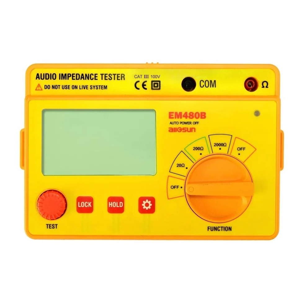 EM480B Tester di impedenza Audio CATIII 3 Range di Prova 20/200/2000 Tester di Resistenza 1KHz Tester di Resistenza