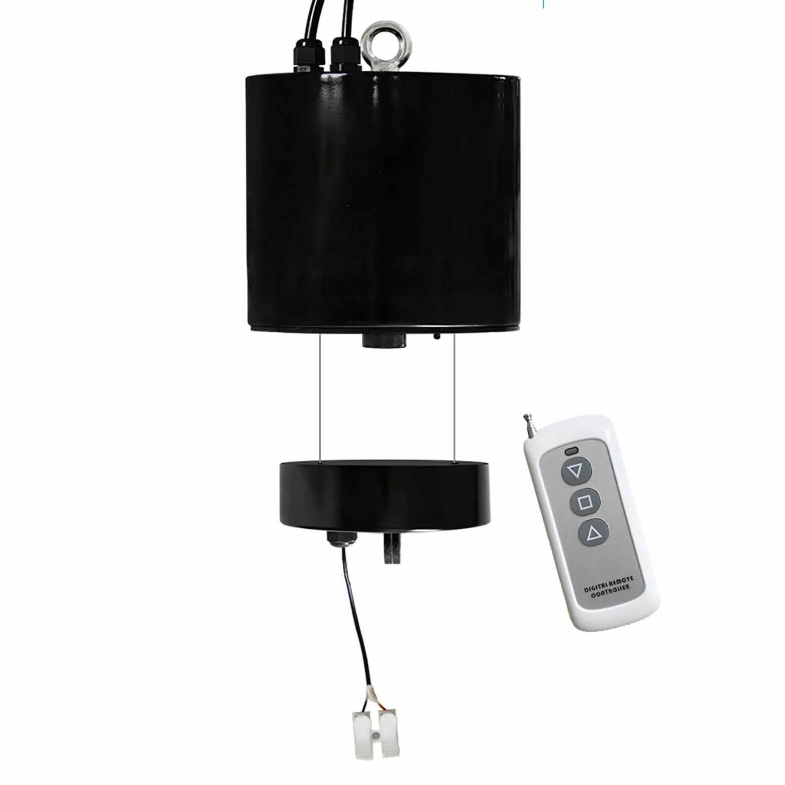 Sollevatore elettrico per lampadario, altezza 30 metri, capacità di carico 15 kg, telecomando, facile installazione per officine e centri commerciali