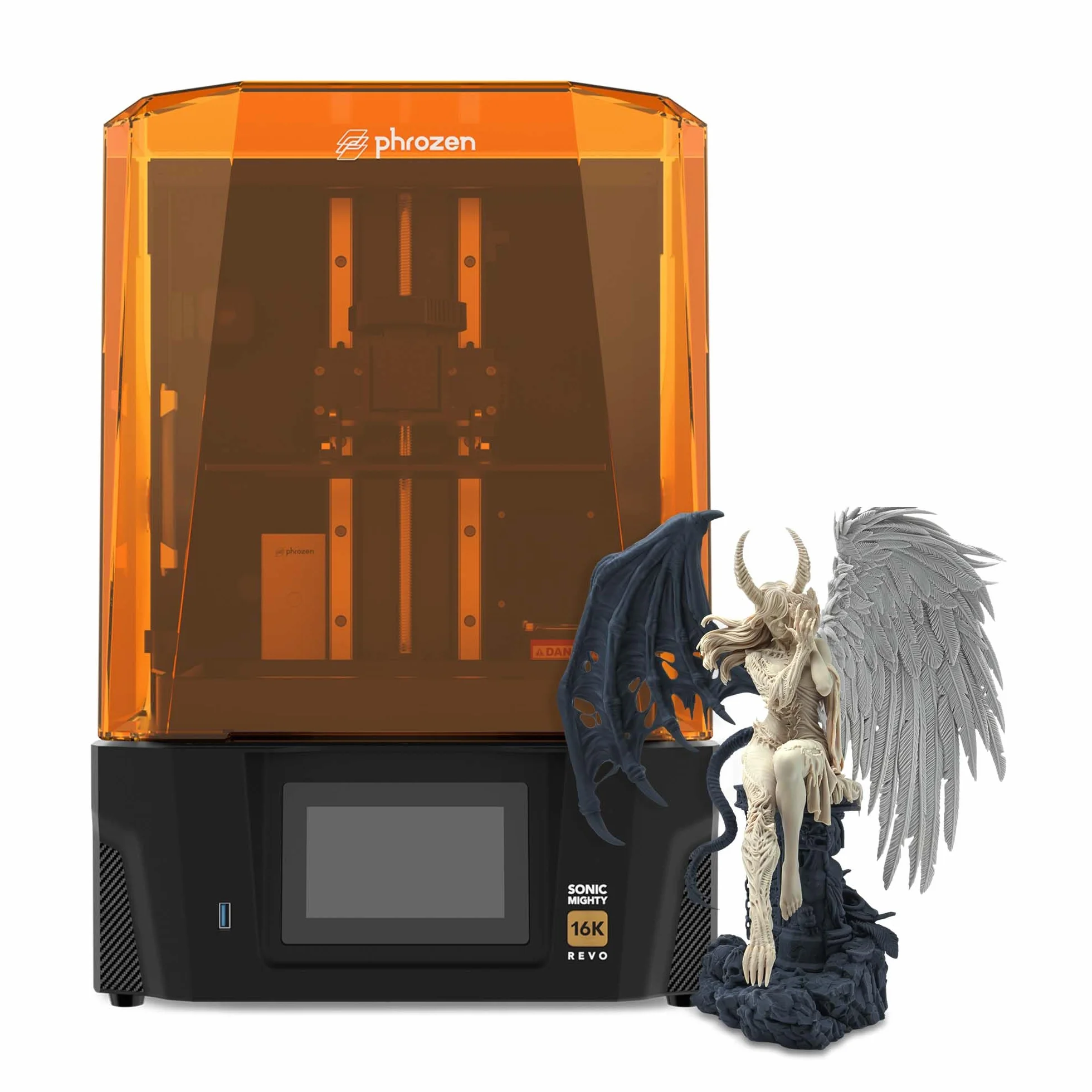 Phrozen Sonic Mighty Revo 16K Stampante 3D a Resina, LCD Mono 10.1", Risoluzione 14x19 µm, Volume 211x118x235 mm, Calibrazione Un Tocco, Rilevamento Guasti, App Multi-Stampante