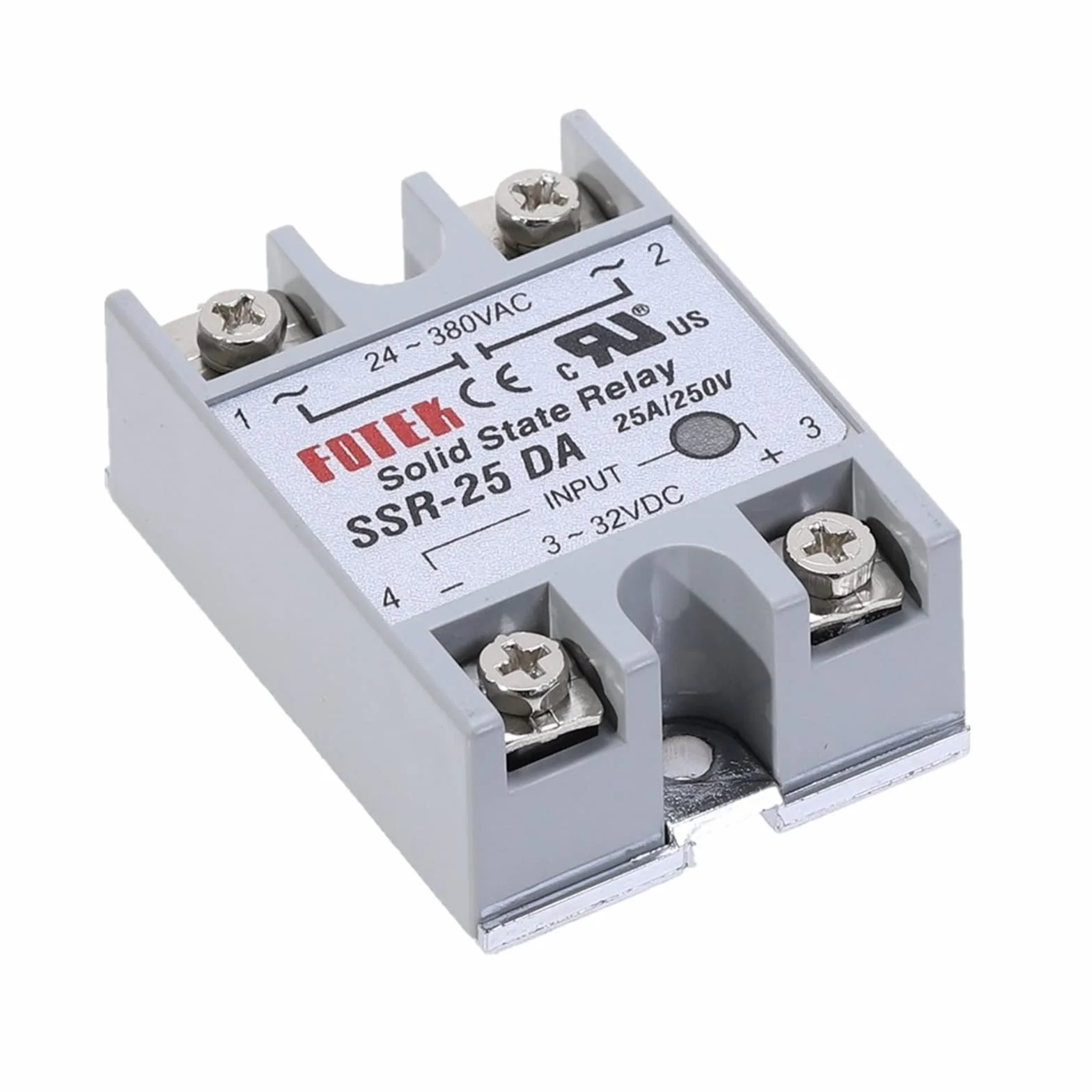 Parti elettroniche 1 pz SSR-25DA 25A Modulo Relè A Stato Solido 3-32 V DC Ingresso 24-380 V CA
