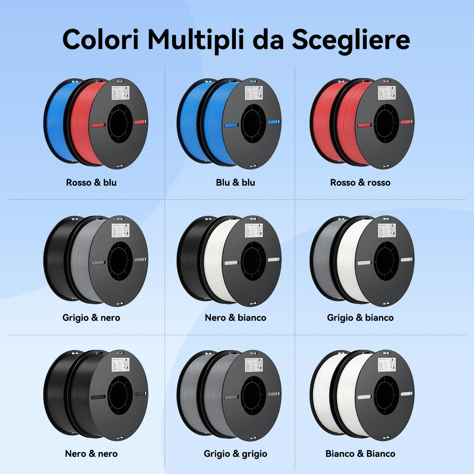 Creality Ender PLA Filamento 1,75 mm 2 kg Dimensionale +/- 0,03 mm per Stampante 3D Nero