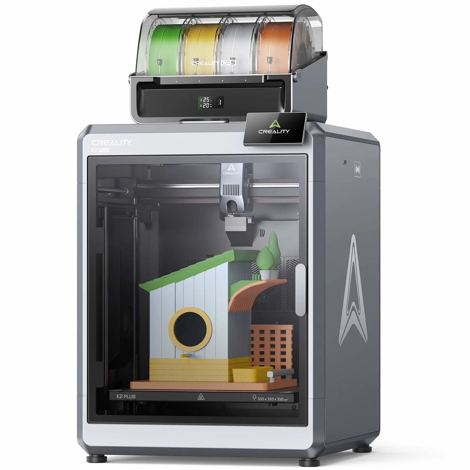 Creality K2 Plus Combo - Stampante 3D, stampa multicolore, 600 mm/s, stampa veloce, doppia fotocamera AI, livellamento auto, volume 350 ×