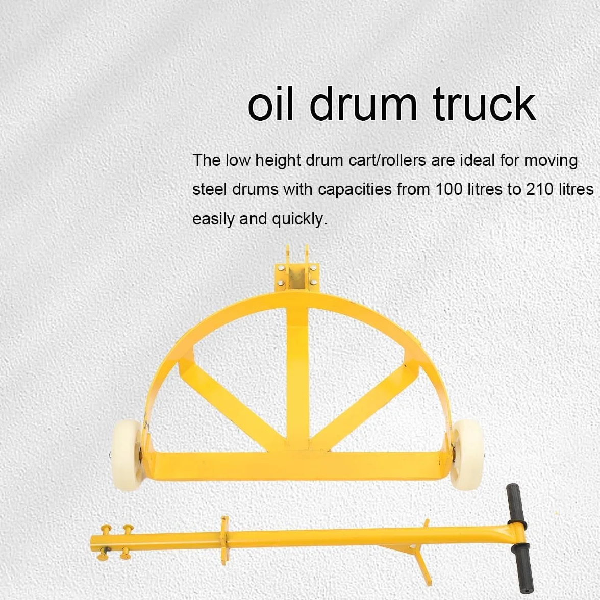 Carrello Trasporto a Mano in Acciaio Carrello Drum Stillage, Drum Caddie Carrello Circolare con Ruote Maniglia per Trasporto Bombole Fusto Vaso di Piante Carichi Pesanti 500kg / 210 Litri