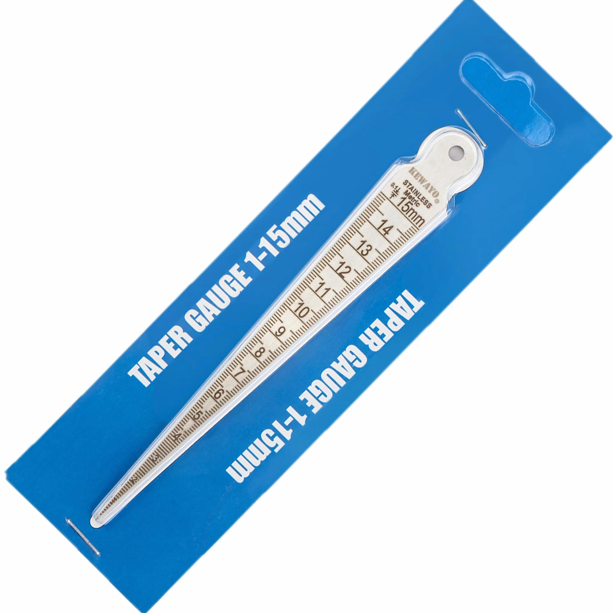 Calibro conico da 1 a 15 mm, in acciaio inox, per saldatura, misura fori
