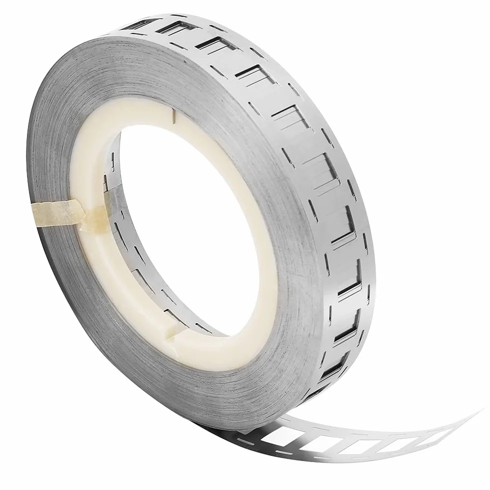 Striscia di nichel puro, striscia di nichel per batteria a doppia linea da 1000 g Cintura in acciaio nichelato con batteria al litio 18650(25.5 * 18.5mm)